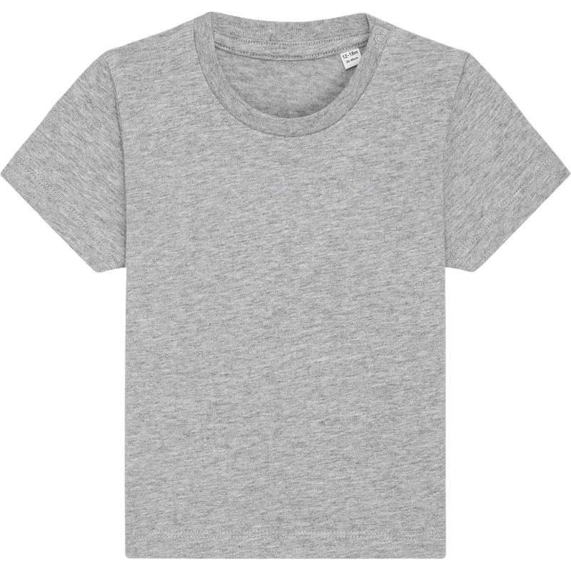 T-shirt bébé Baby Creator à plat, coloris Heather Grey