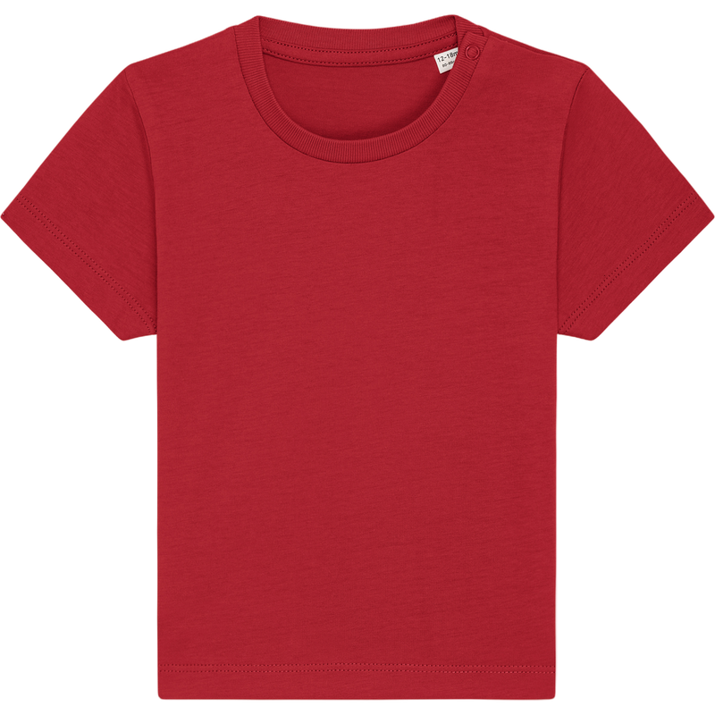 T-shirt bébé Baby Creator à plat, coloris Red