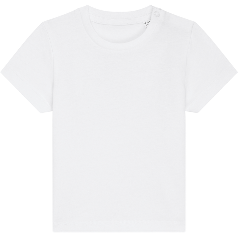 T-shirt bébé Baby Creator à plat, coloris White