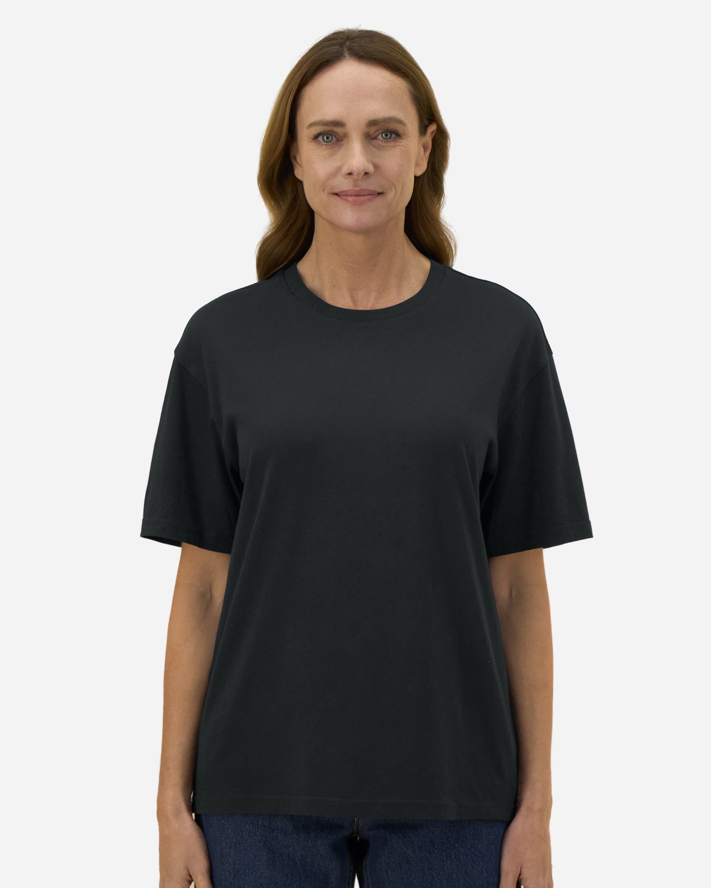 T-shirt unisexe Blaker porté, coloris Black
