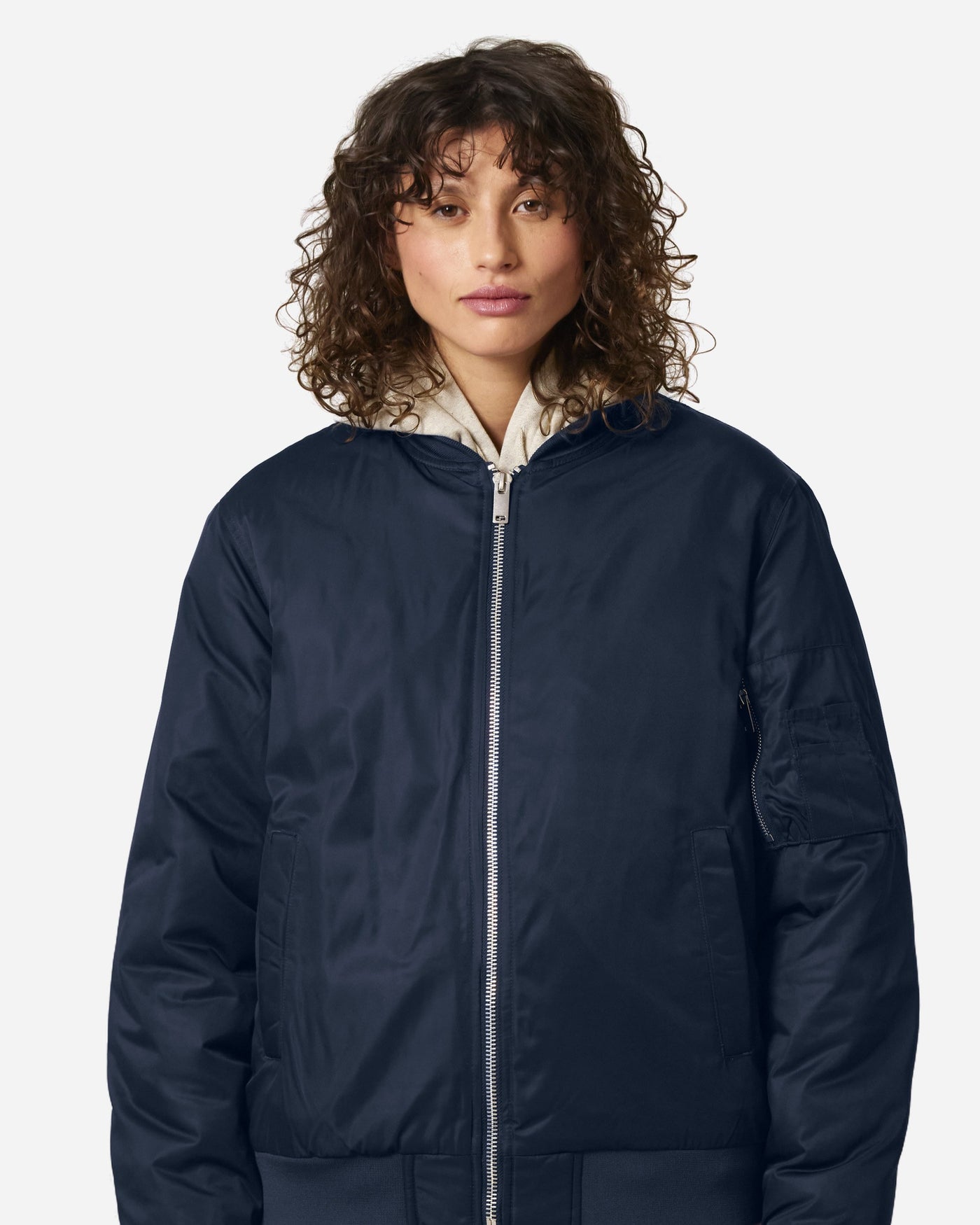 Veste bomber unisexe Bomber 2.0 porté, coloris French Navy