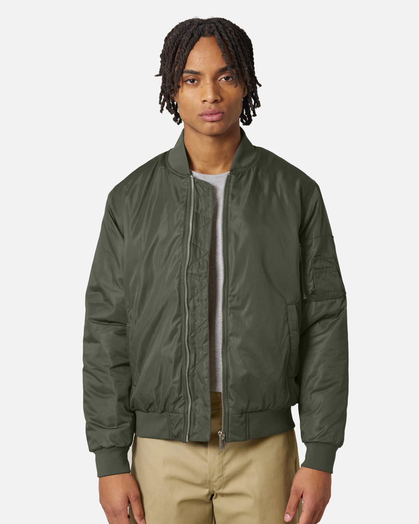 Veste bomber unisexe Bomber 2.0 porté, coloris Khaki