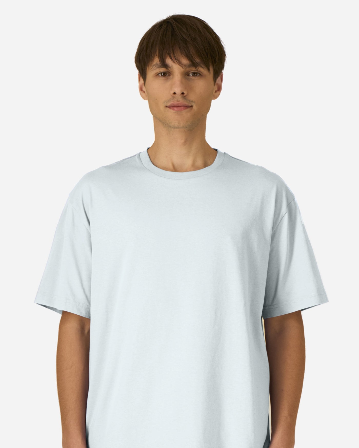T-shirt unisexe Breezer porté, coloris Blue Ice