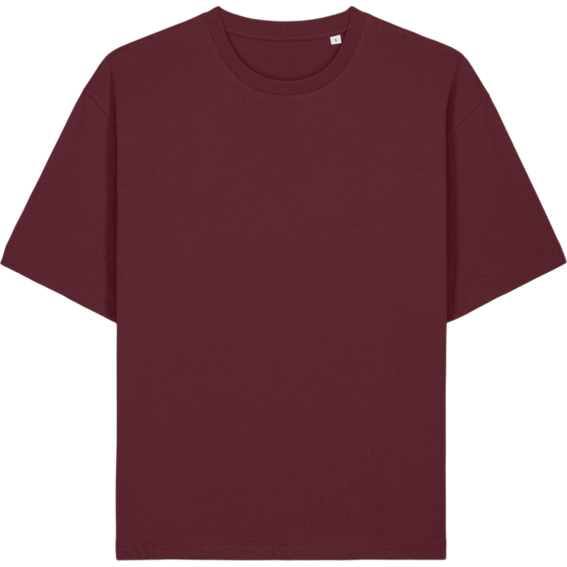 T-shirt unisexe Breezer à plat, coloris Burgundy