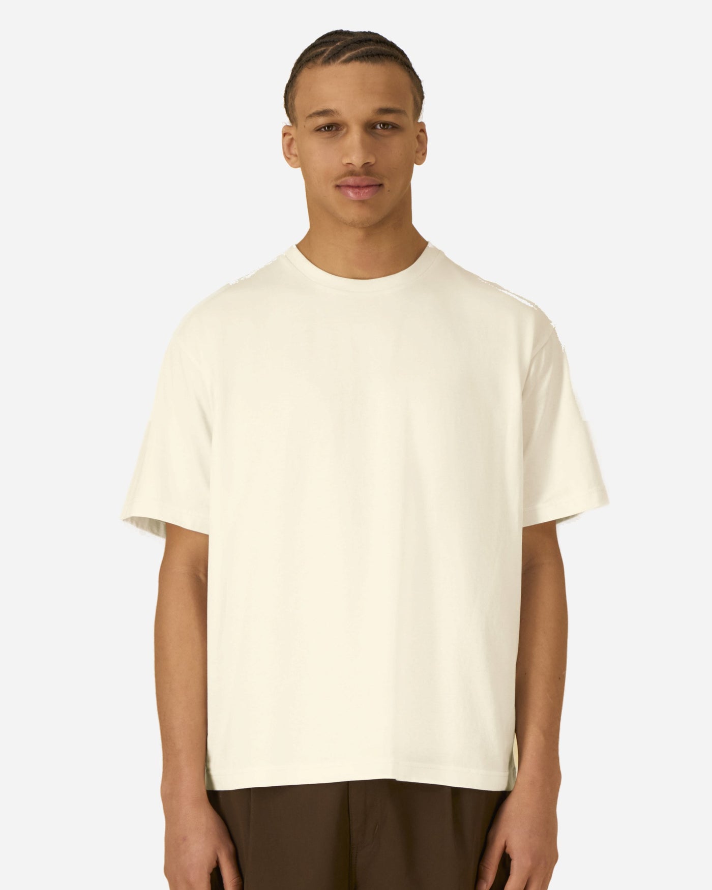 T-shirt unisexe Breezer porté, coloris Cream
