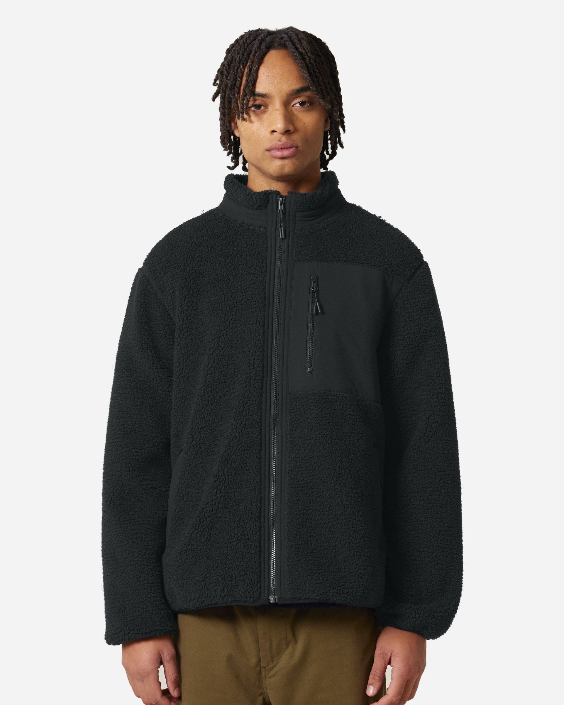 Veste sherpa unisexe Brooker porté, coloris Black