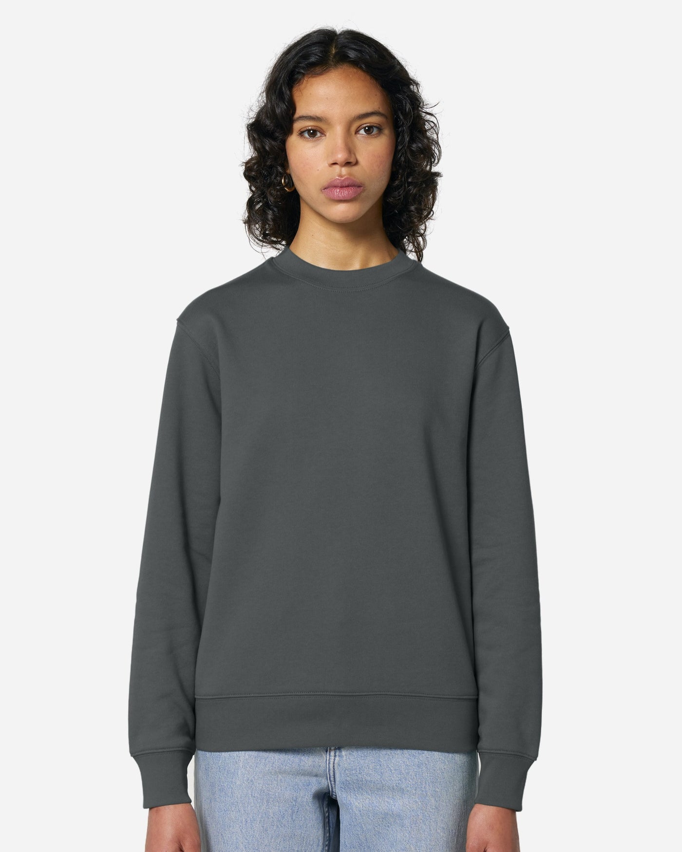 Sweat unisexe Changer 2.0 porté, coloris Anthracite