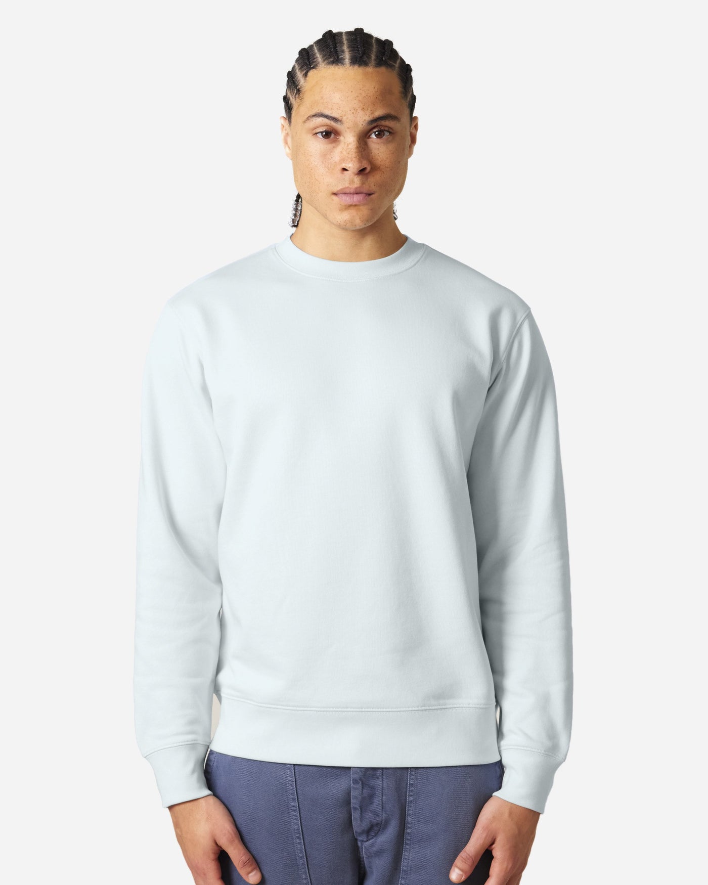 Sweat unisexe Changer 2.0 Couleurs porté, coloris Blue Ice