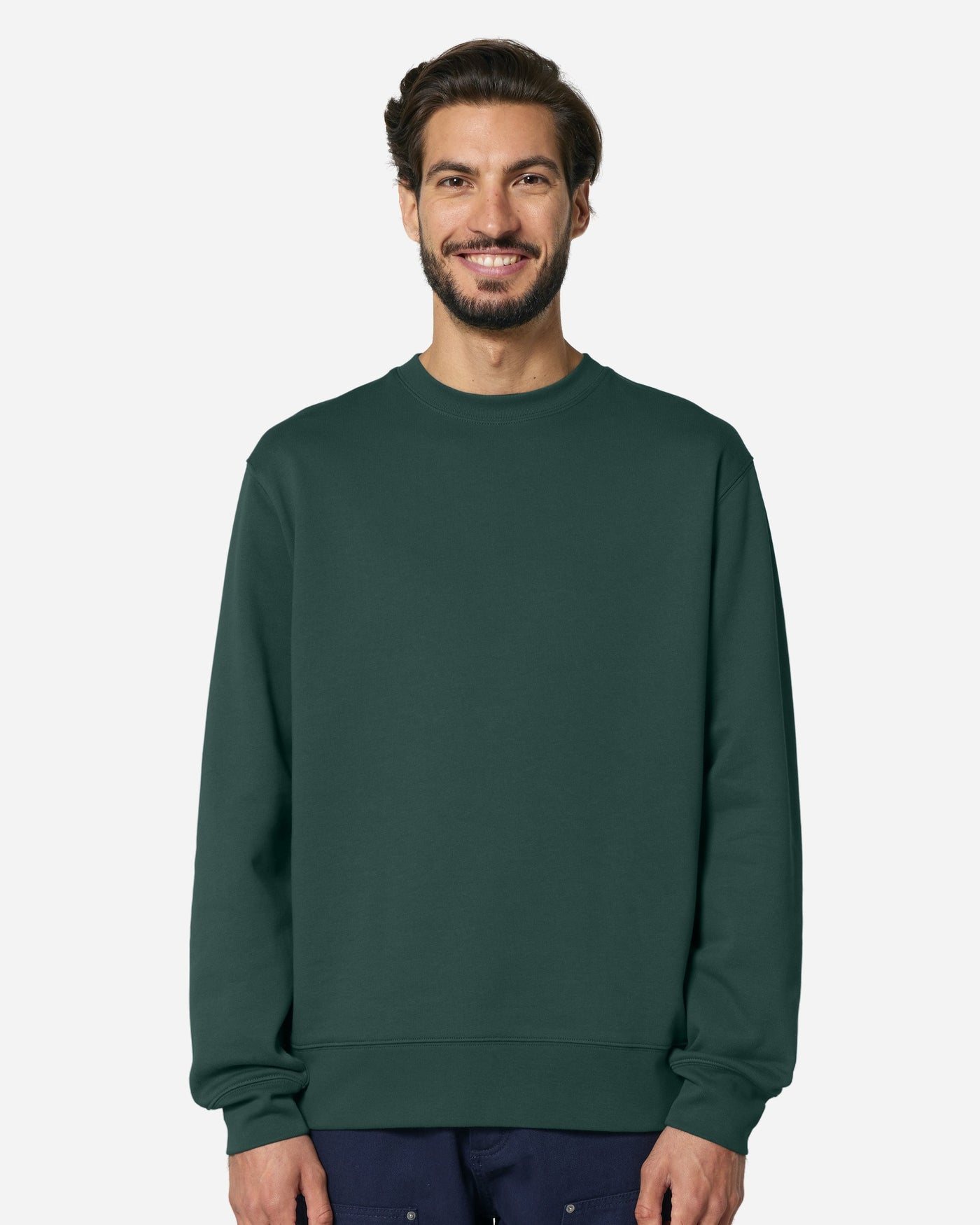 Sweat unisexe Changer 2.0 porté, coloris Glazed Green