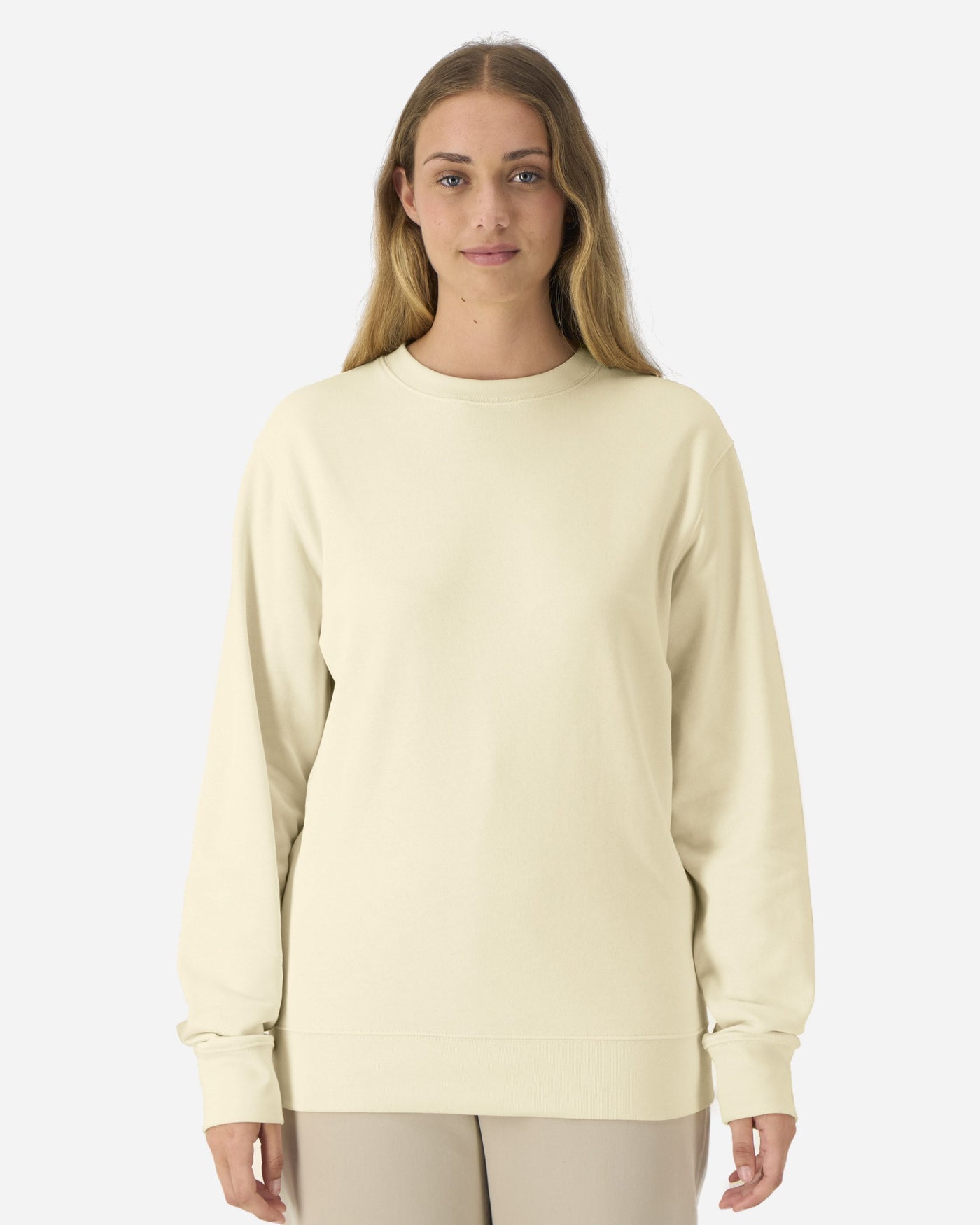 Sweat unisexe Changer 2.0 Couleurs porté, coloris Honey Paper