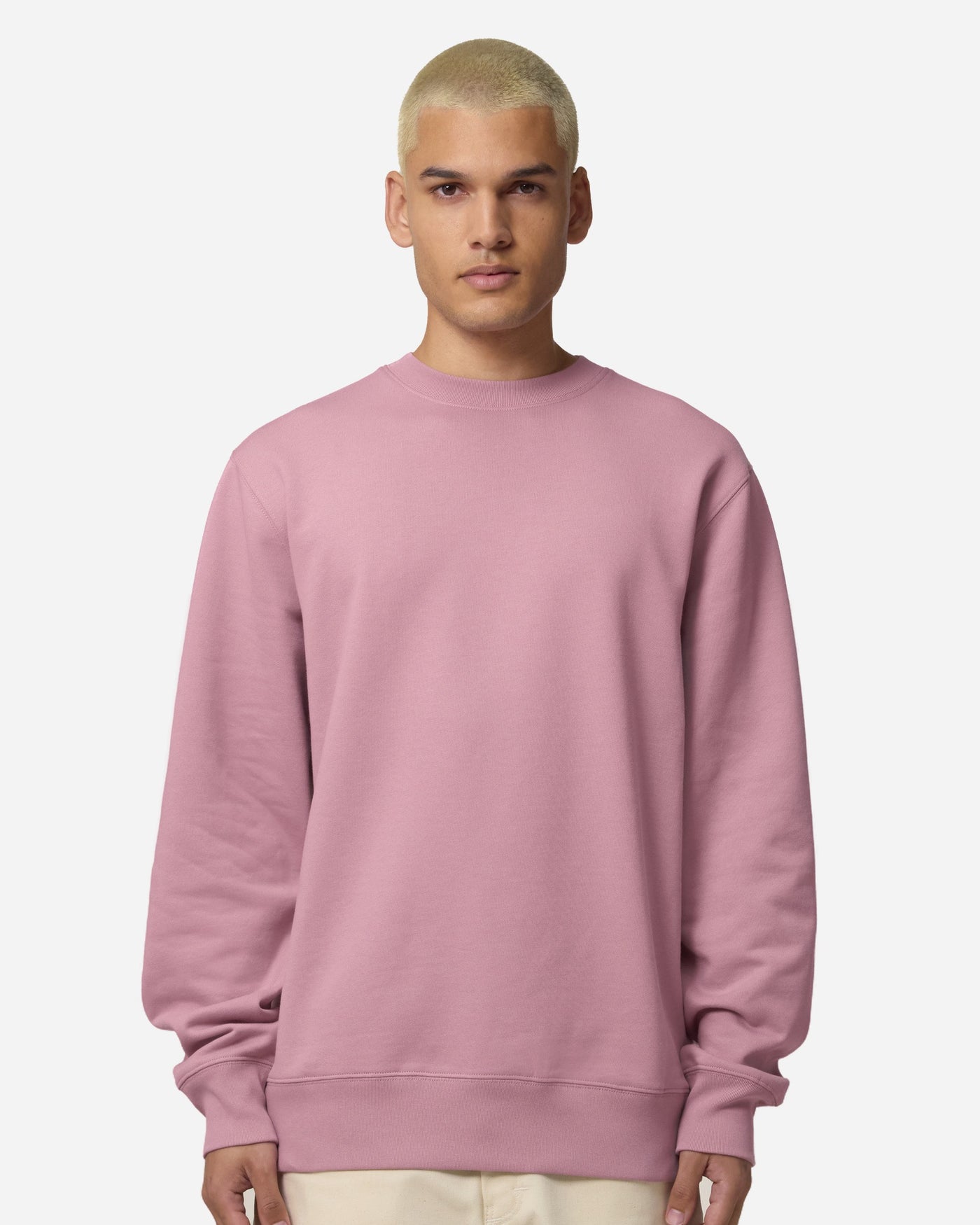Sweat unisexe Changer 2.0 Couleurs porté, coloris Lilac Dream