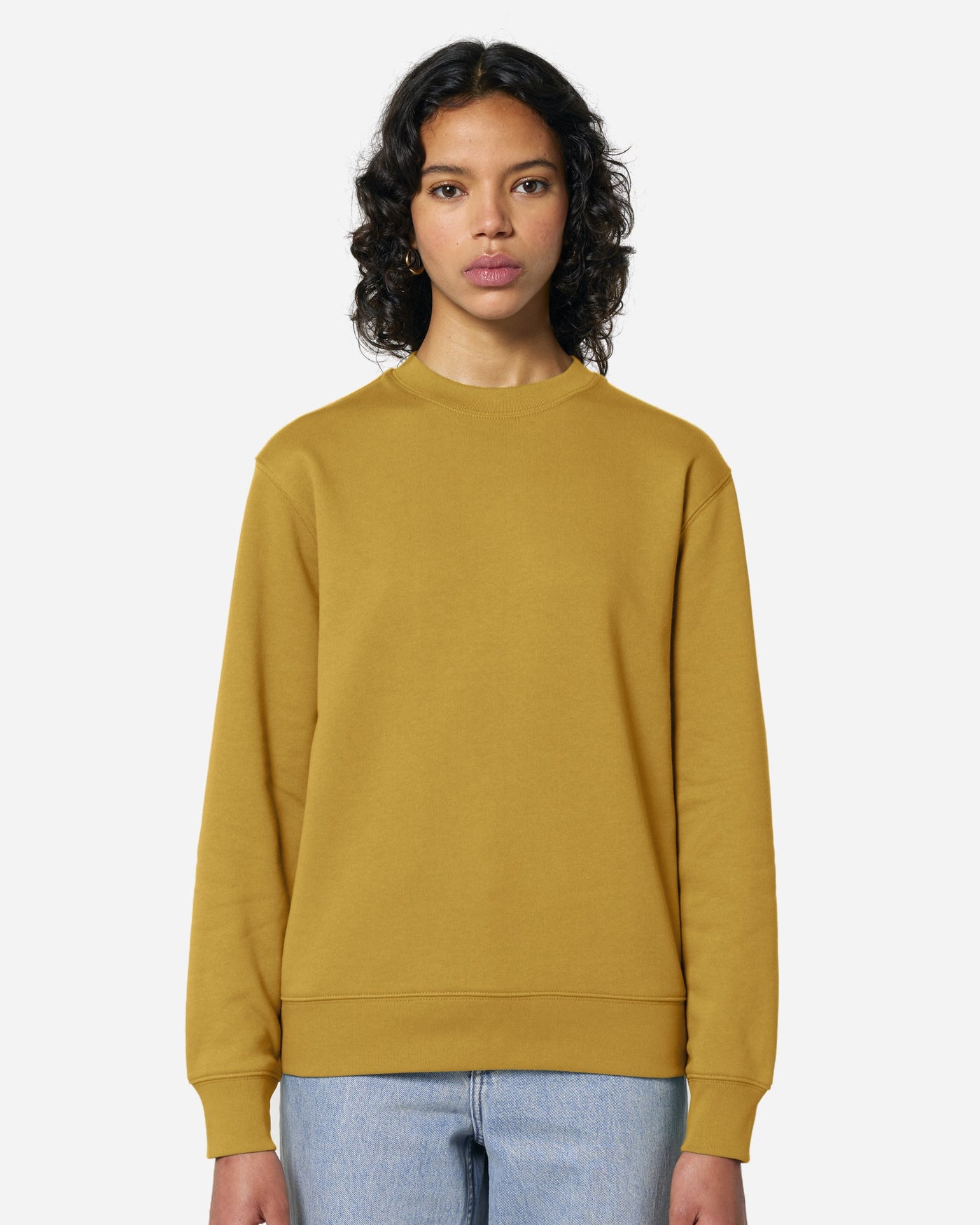 Sweat unisexe Changer 2.0 Couleurs porté, coloris Ochre