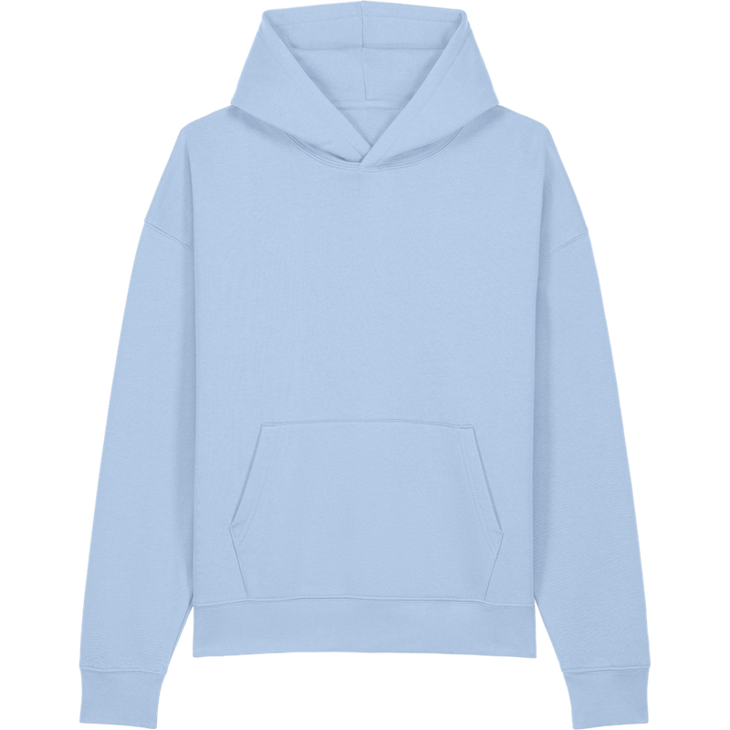 Sweat à capuche unisexe Chaser à plat, coloris Blue Soul