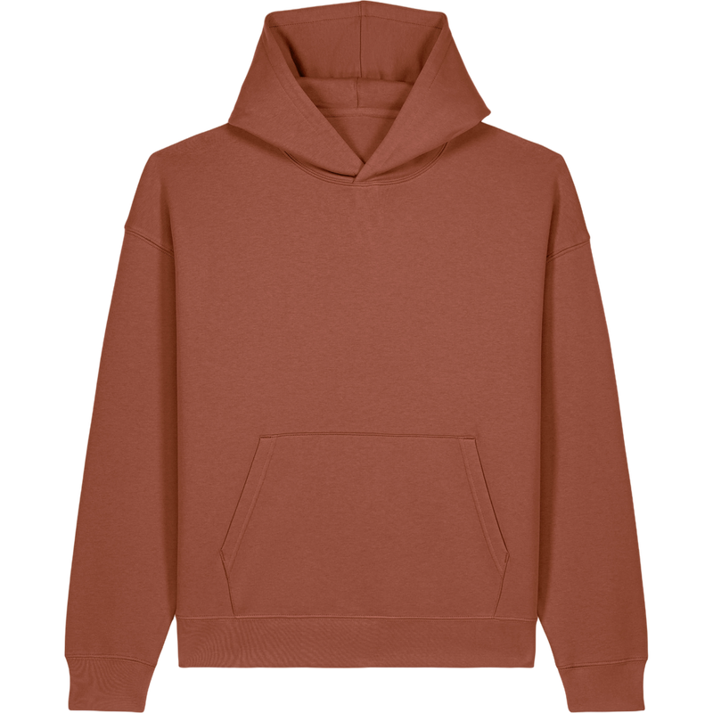 Sweat à capuche unisexe Chaser à plat, coloris Heritage Brown
