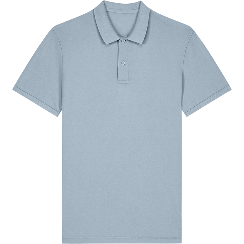 Polo unisexe Coaster Vintage à plat, coloris G. Dyed Blue Stone