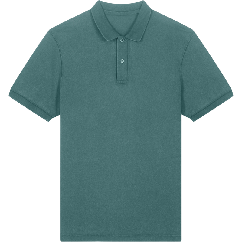 Polo unisexe Coaster Vintage à plat, coloris G. Dyed Hydro