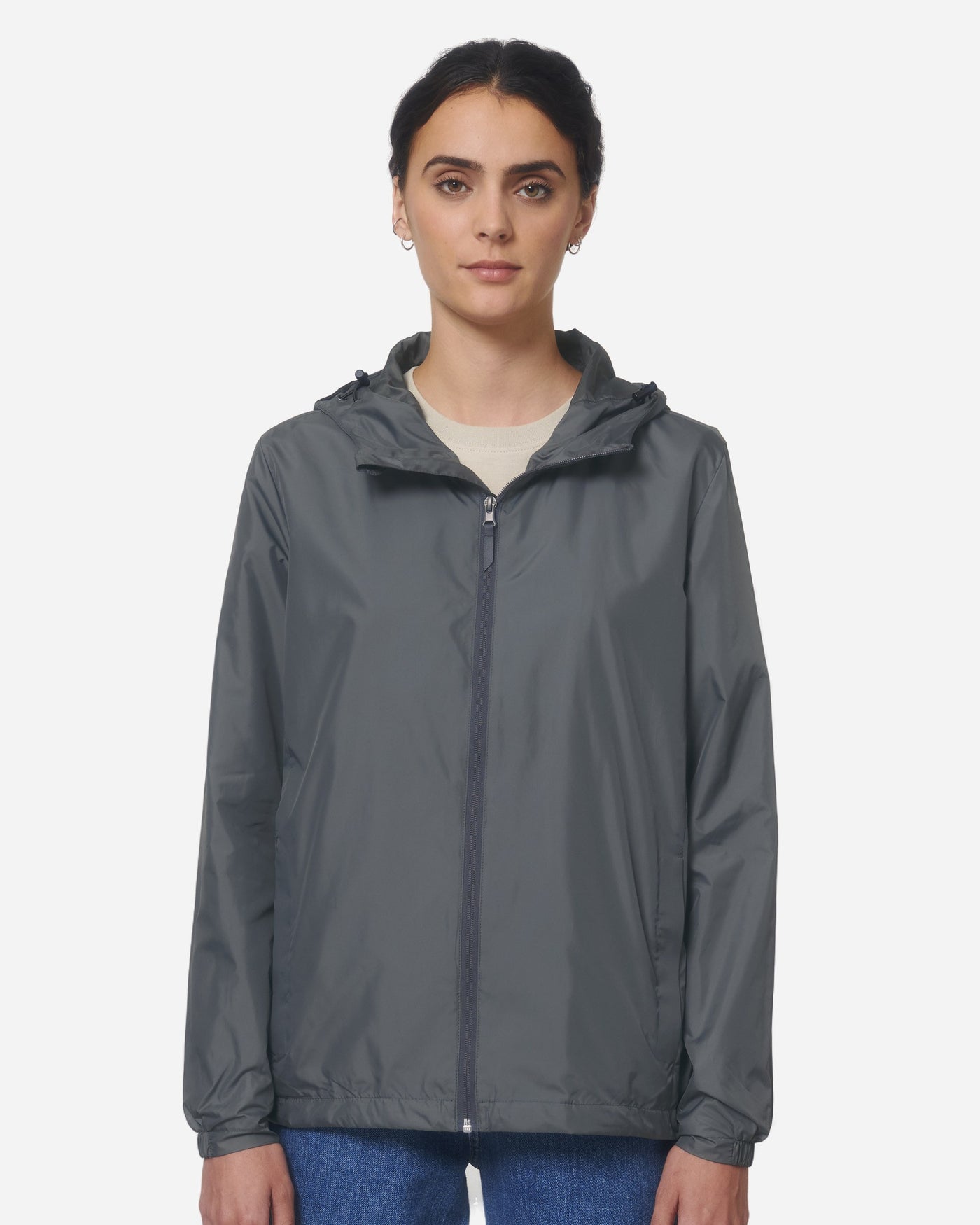 Veste coupe-vent unisexe Commuter porté, coloris Deep Metal
