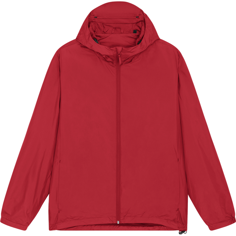 Veste coupe-vent unisexe Commuter à plat, coloris Red
