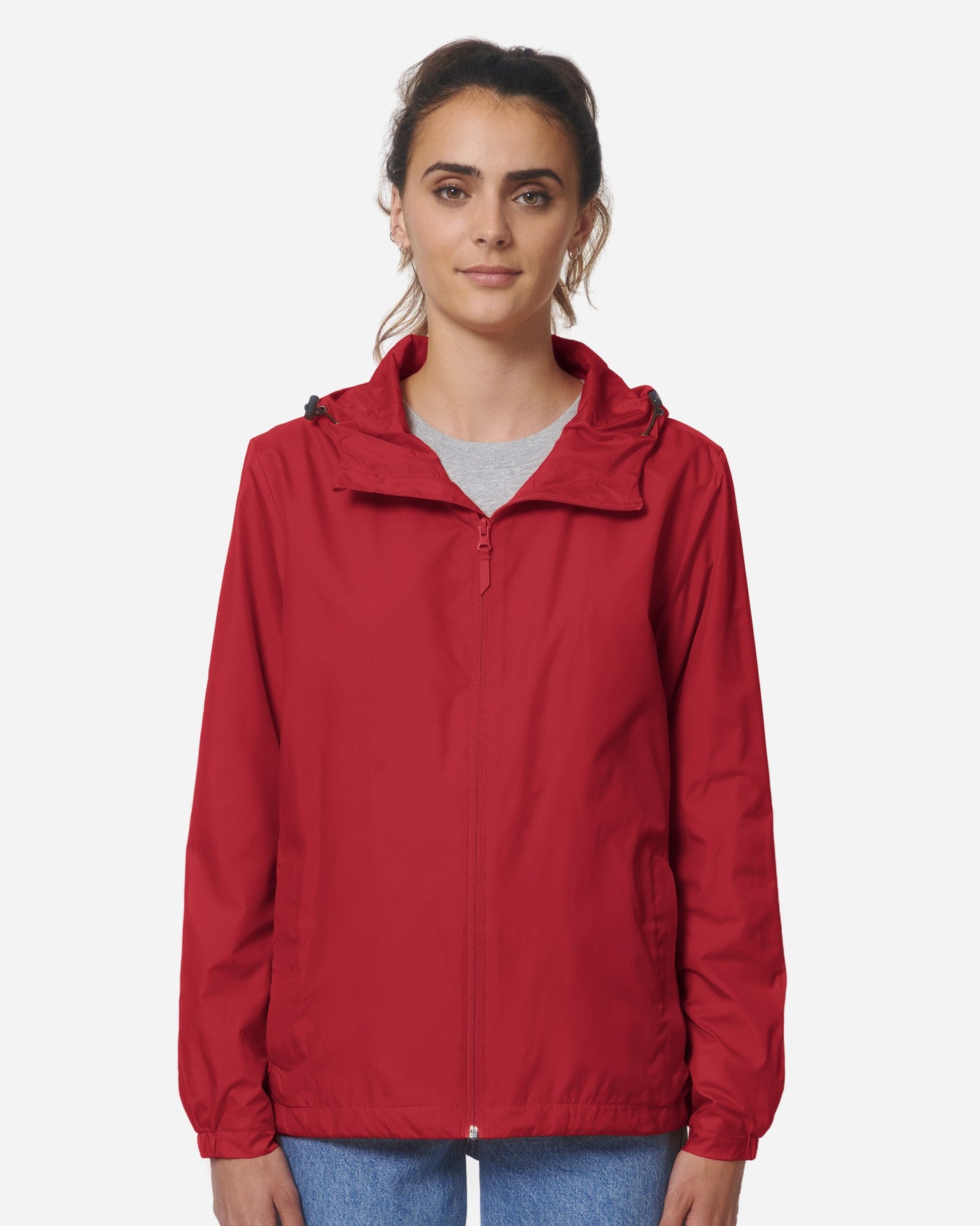 Veste coupe-vent unisexe Commuter porté, coloris Red
