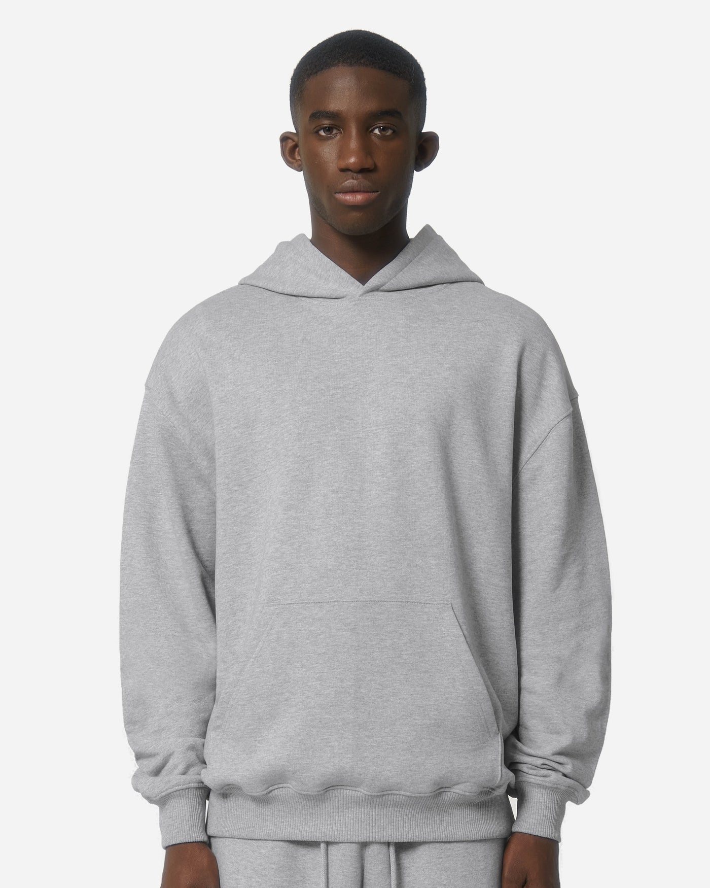 Sweat à capuche unisexe Cooper Dry porté, coloris Heather Grey