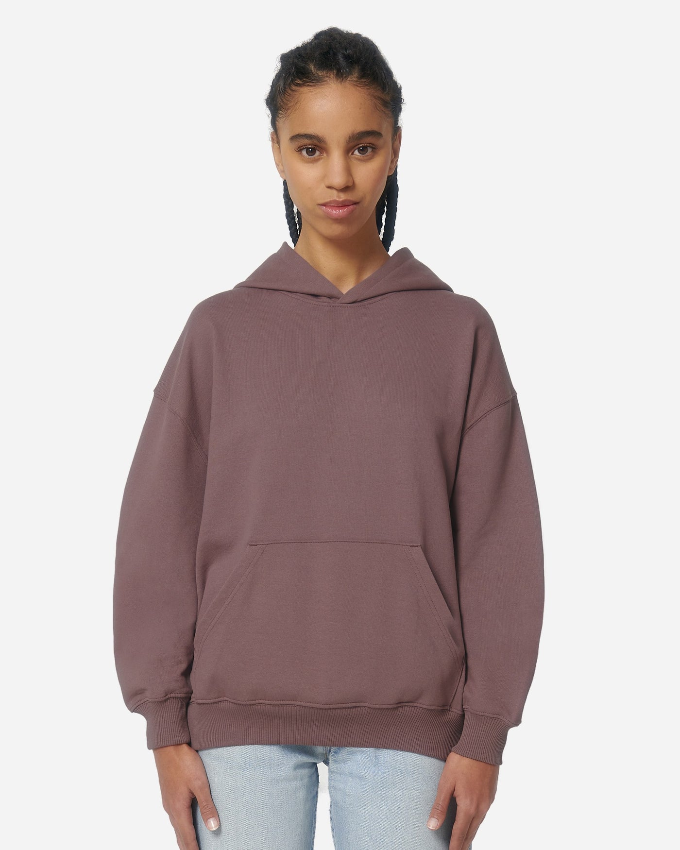 Sweat à capuche unisexe Cooper Dry porté, coloris Kaffa Coffee