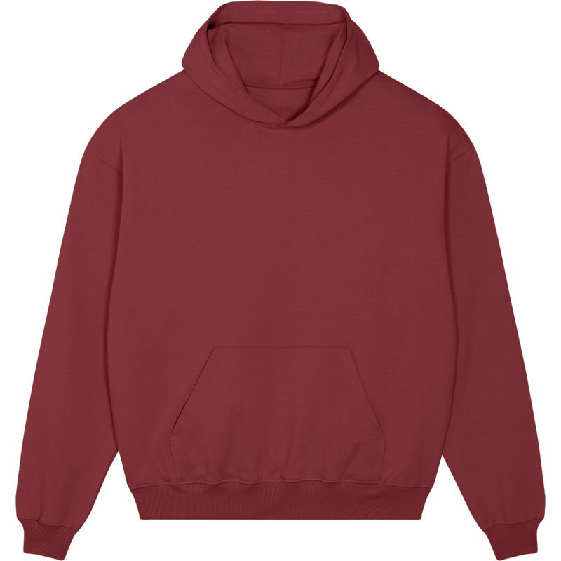 Sweat à capuche unisexe Cooper Dry à plat, coloris Red Earth