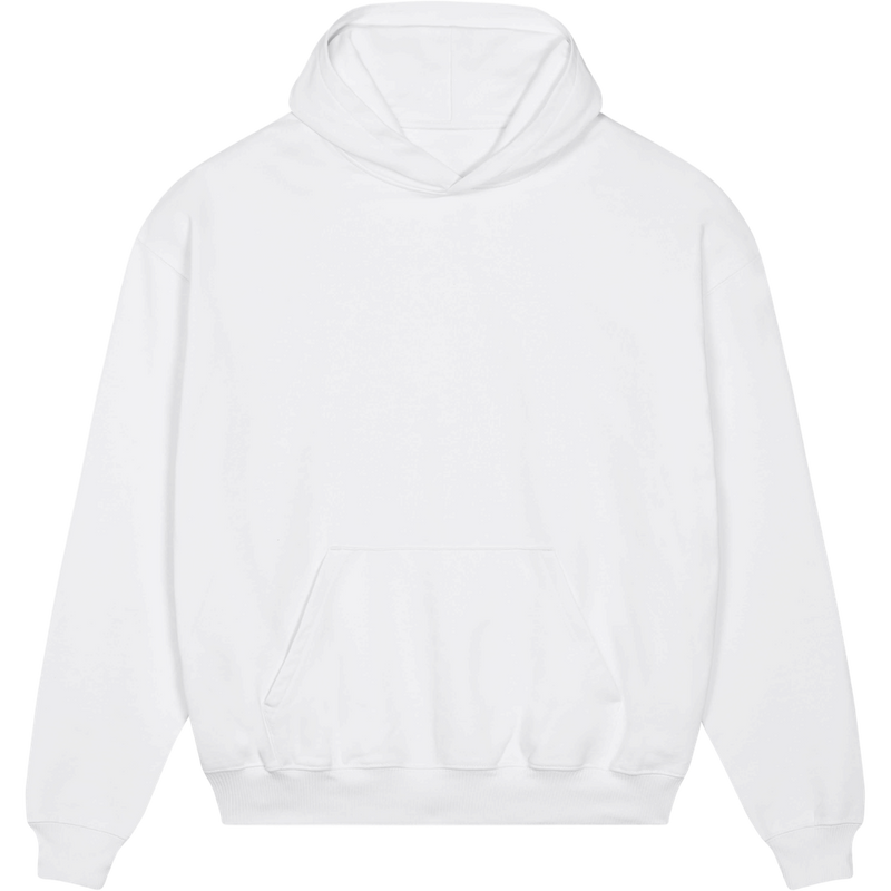 Sweat à capuche unisexe Cooper Dry à plat, coloris White