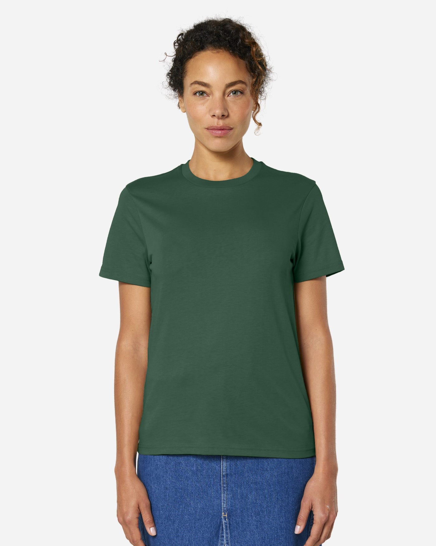 T-shirt unisexe Crafter porté, coloris Bottle Green