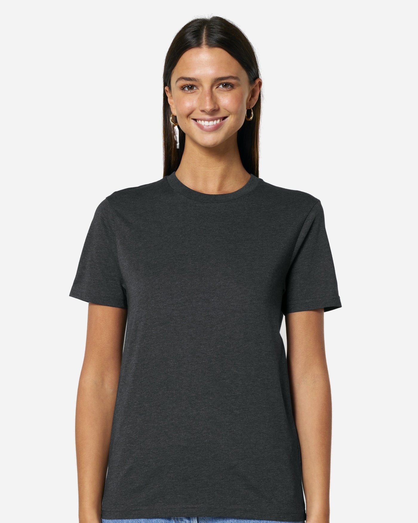 T-shirt unisexe Crafter porté, coloris Dark Heather Grey