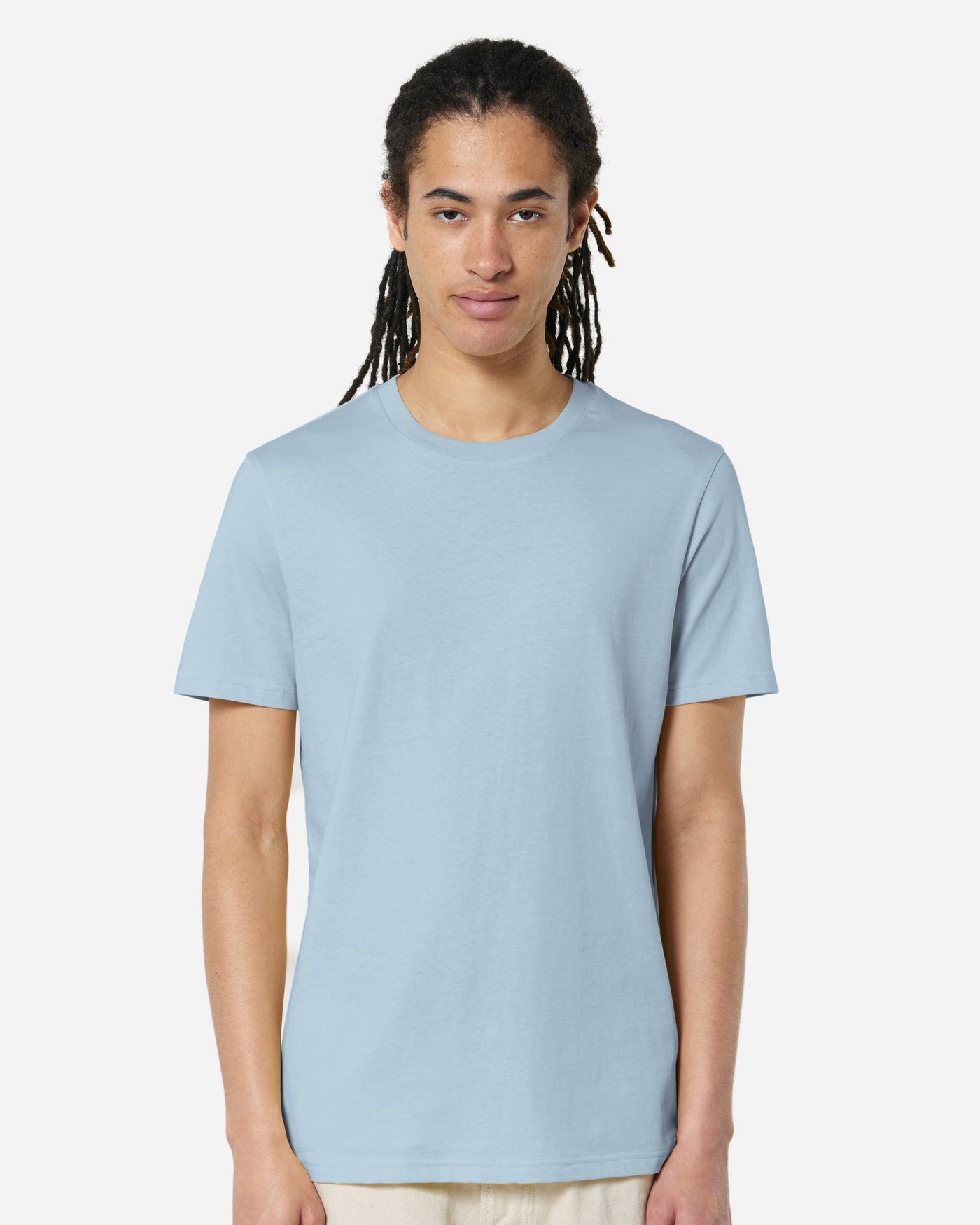 T-shirt unisexe Crafter porté, coloris Sky blue