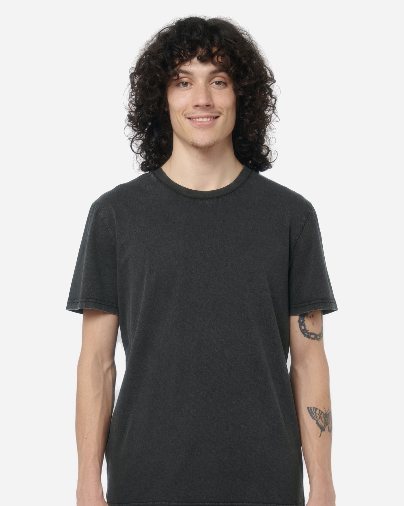 T-shirt unisexe Crafter Vintage porté, coloris G. Dyed Black Rock