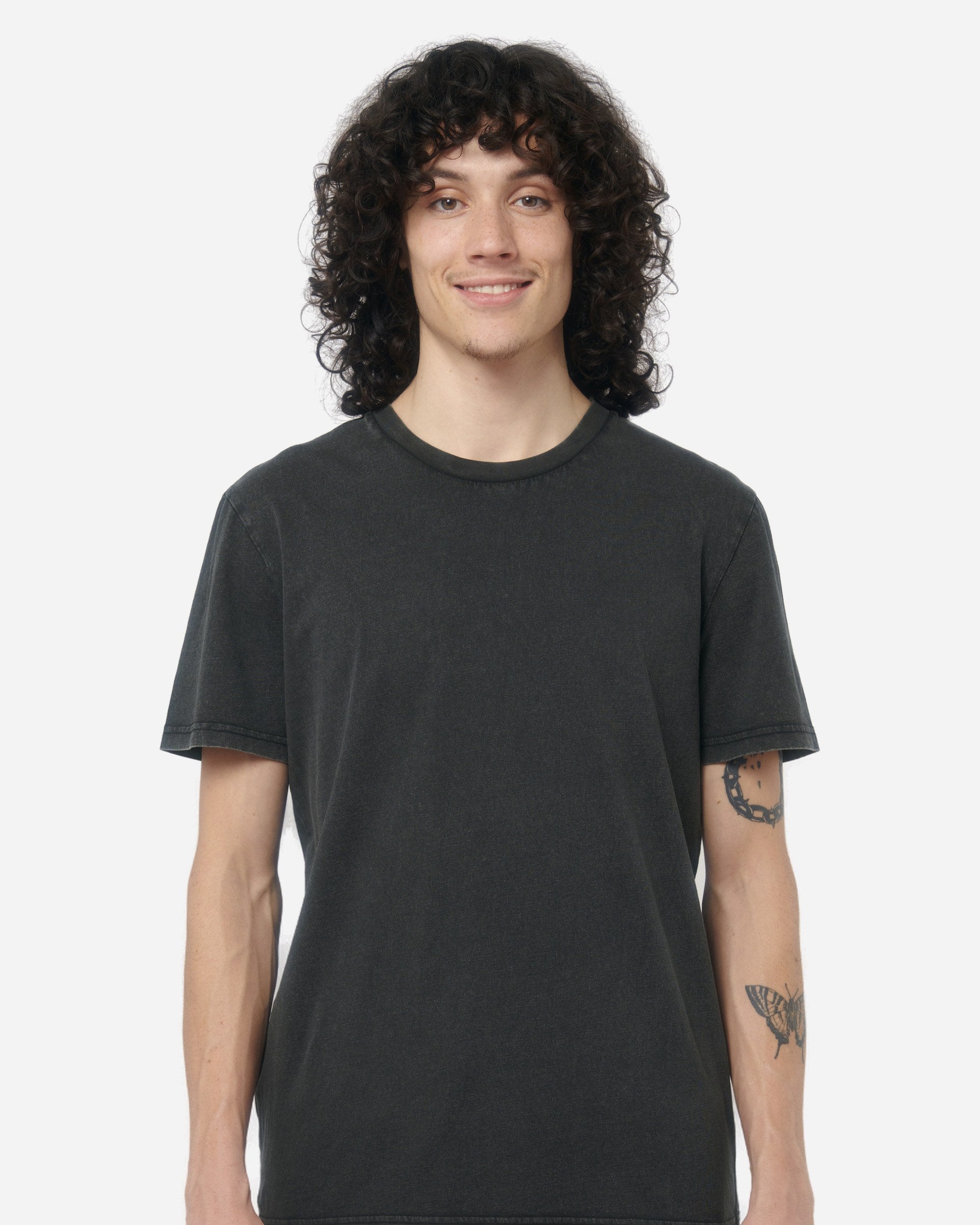 T-shirt unisexe Crafter Vintage porté, coloris G. Dyed Black Rock