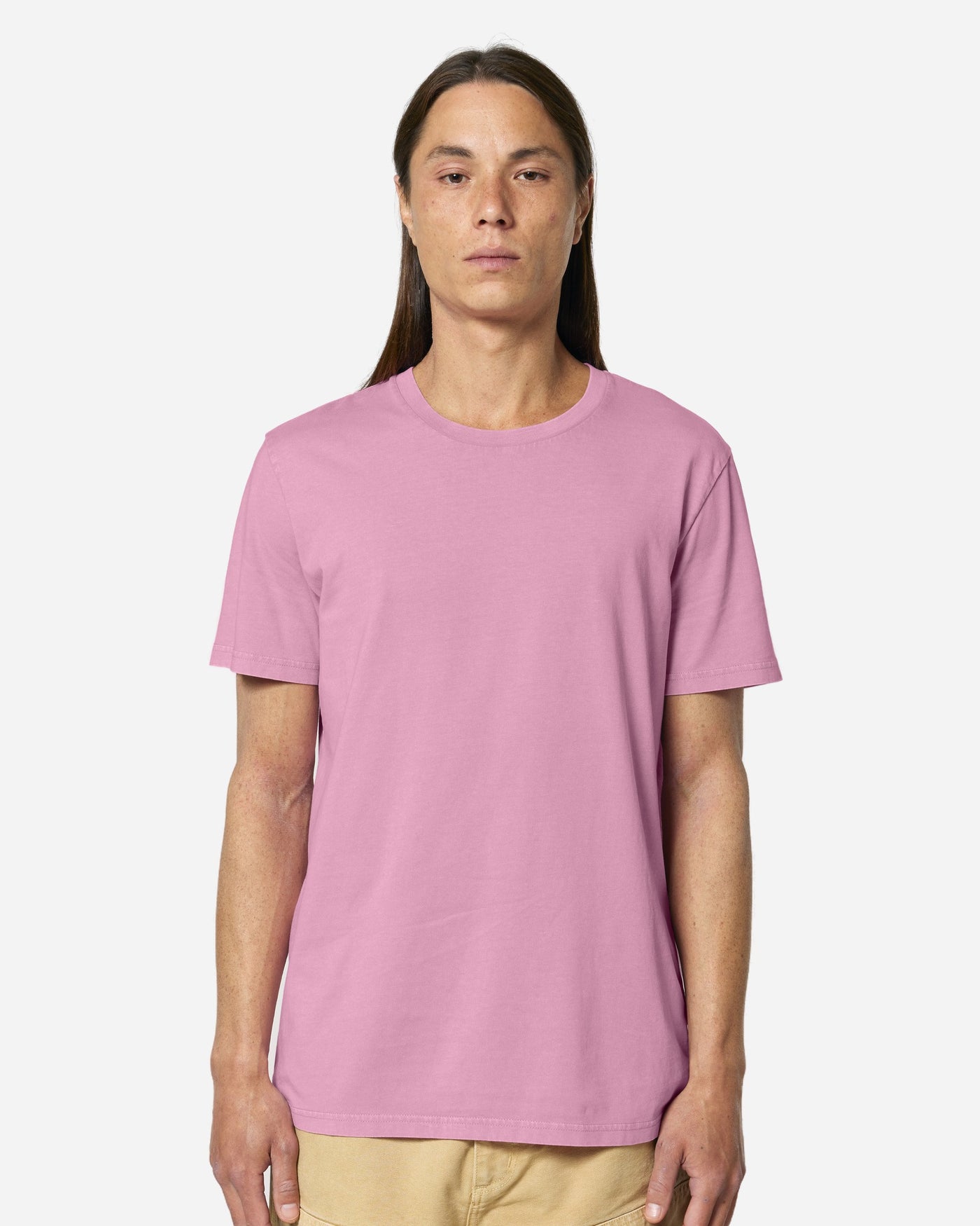 T-shirt unisexe Crafter Vintage porté, coloris G.Dyed Bubble Pink