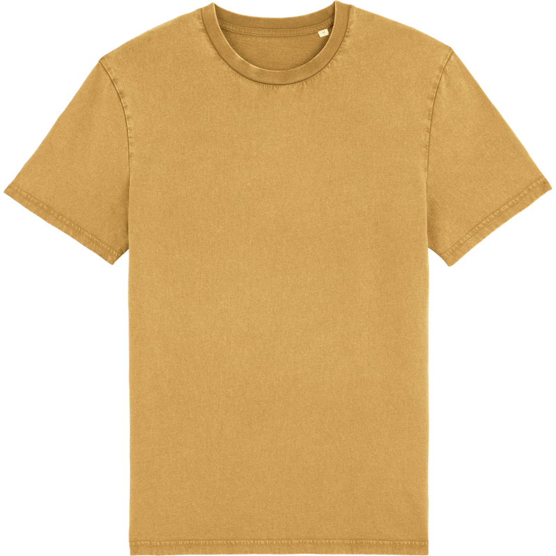 T-shirt unisexe Crafter Vintage à plat, coloris G. Dyed Gold Ochre