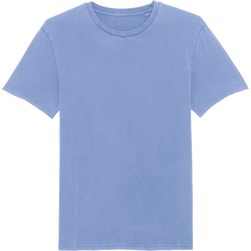 T-shirt unisexe Crafter Vintage à plat, coloris G. Dyed Swimmer Blue
