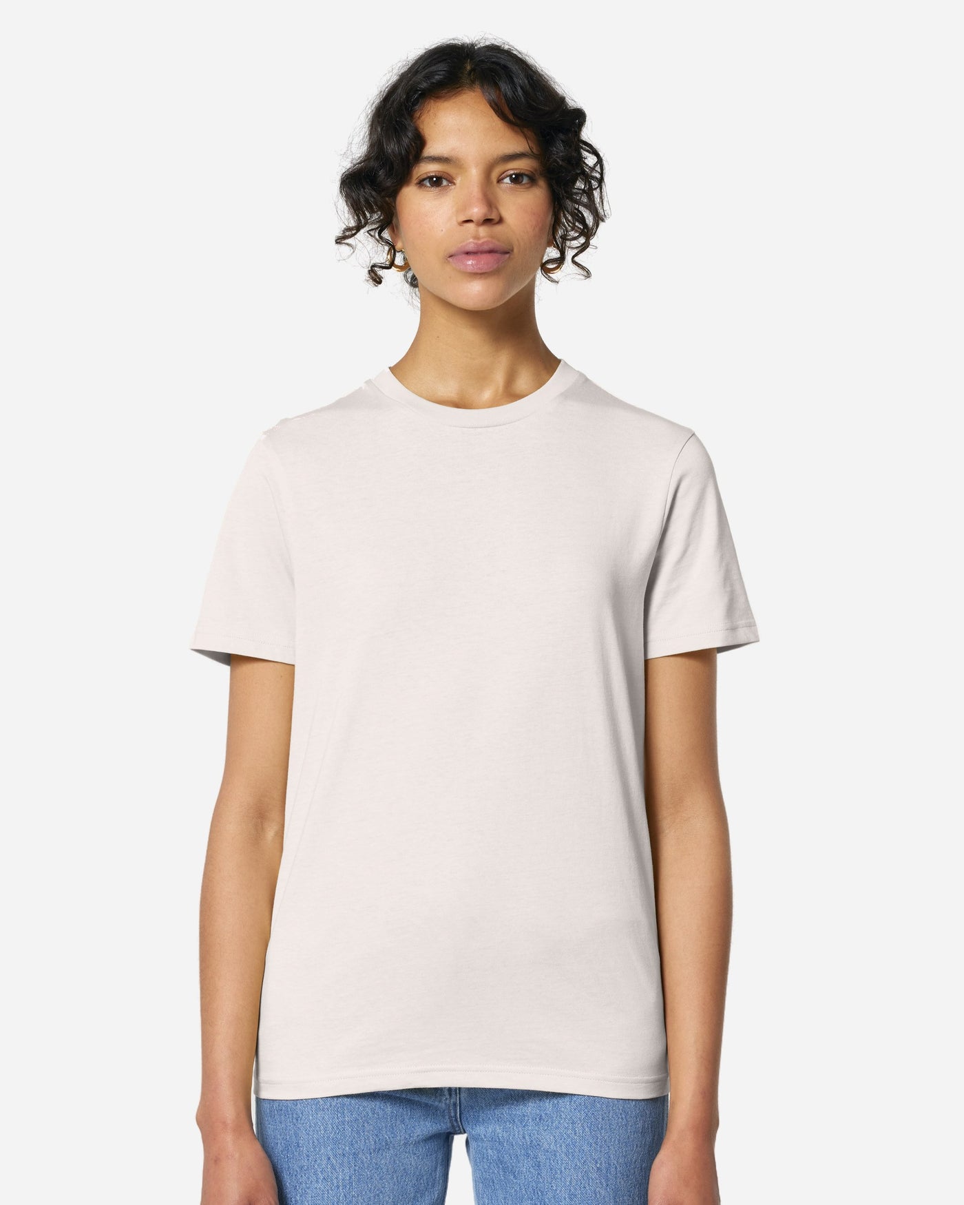 T-shirt unisexe Crafter porté, coloris Vintage White