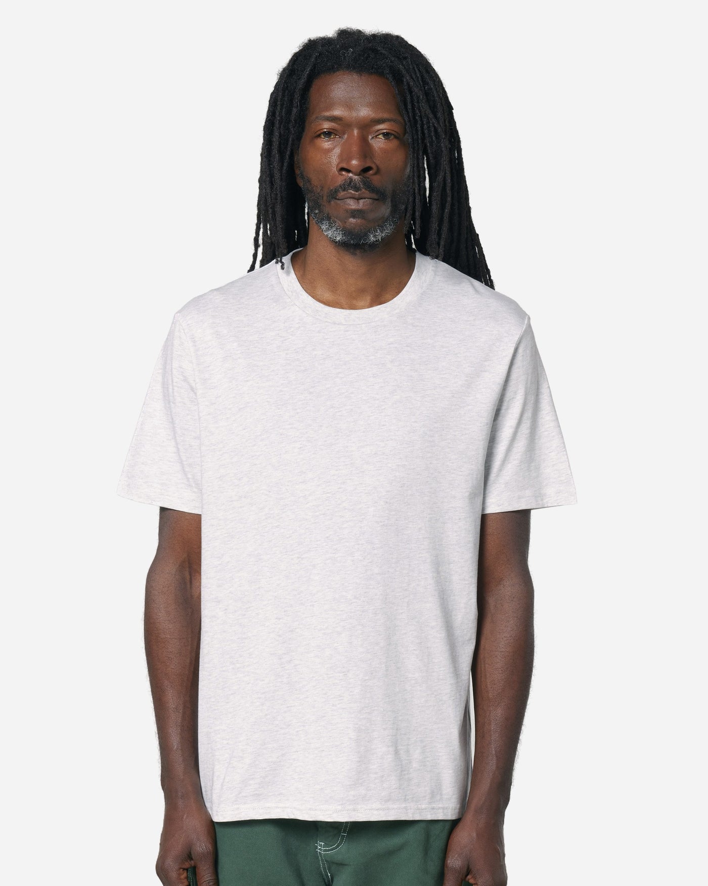 T-shirt unisexe Creator 2.0 porté, coloris Cool Heather Grey