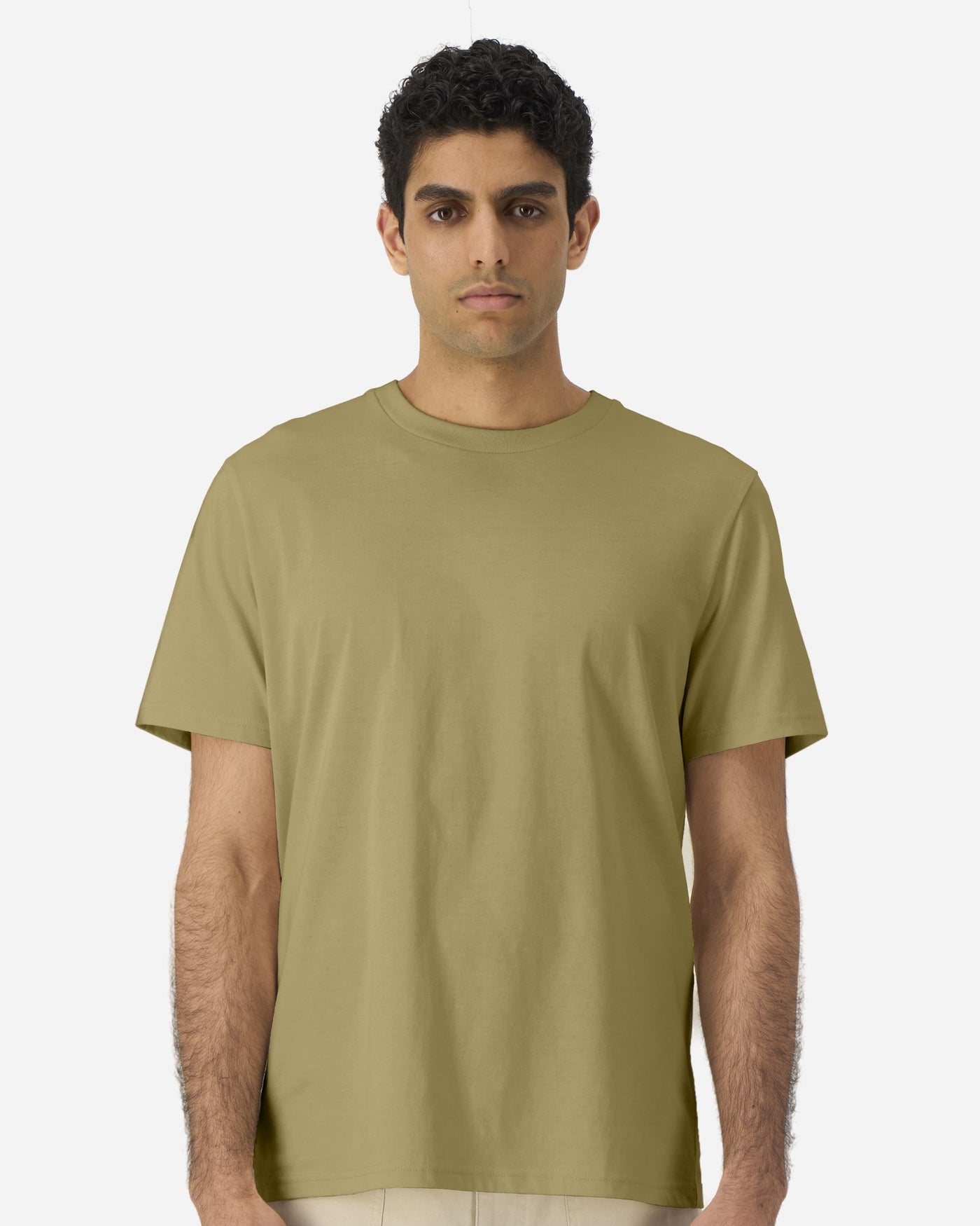 T-shirt unisexe Creator 2.0 porté, coloris Faded Olive