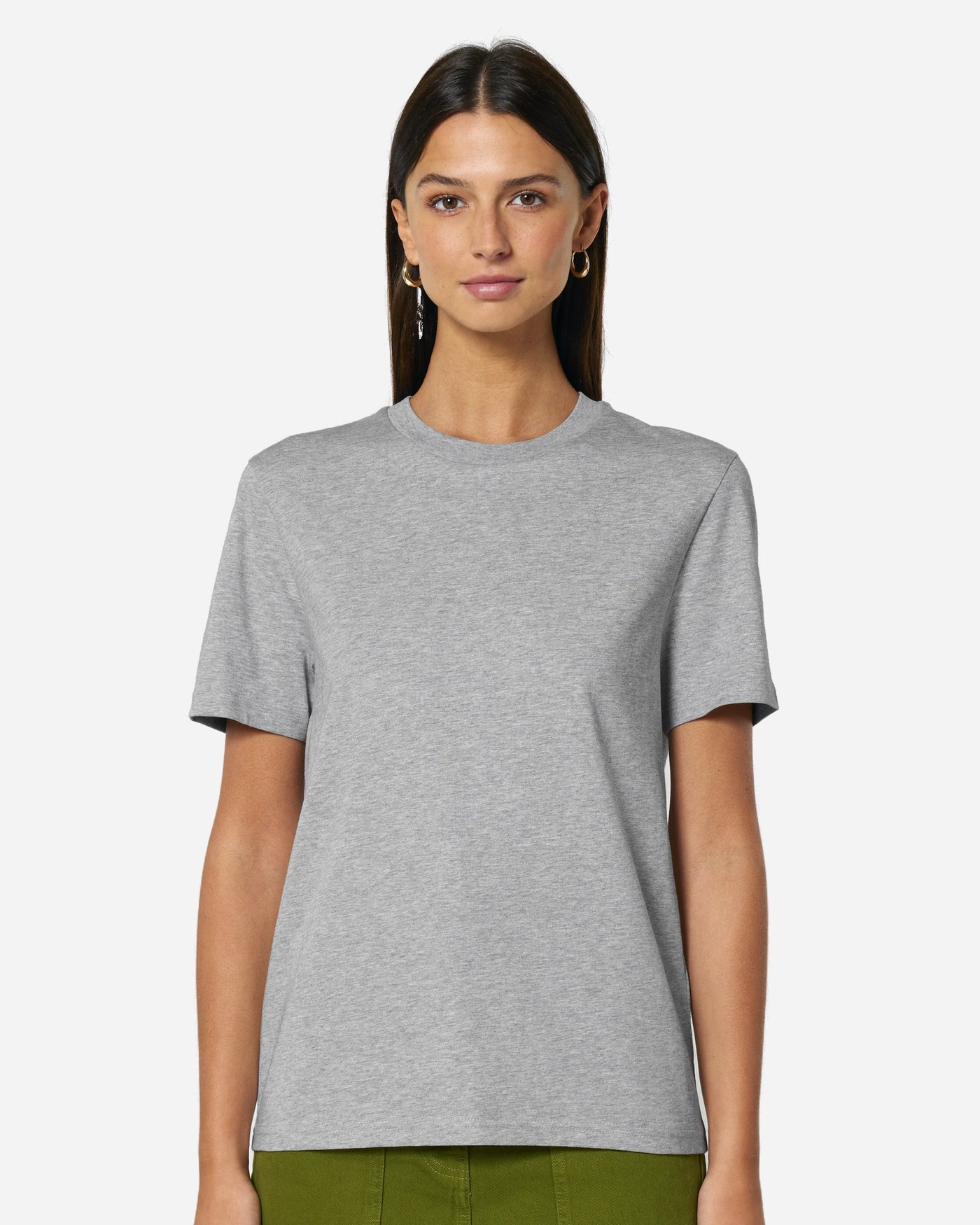 T-shirt unisexe Creator 2.0 porté, coloris Heather Grey