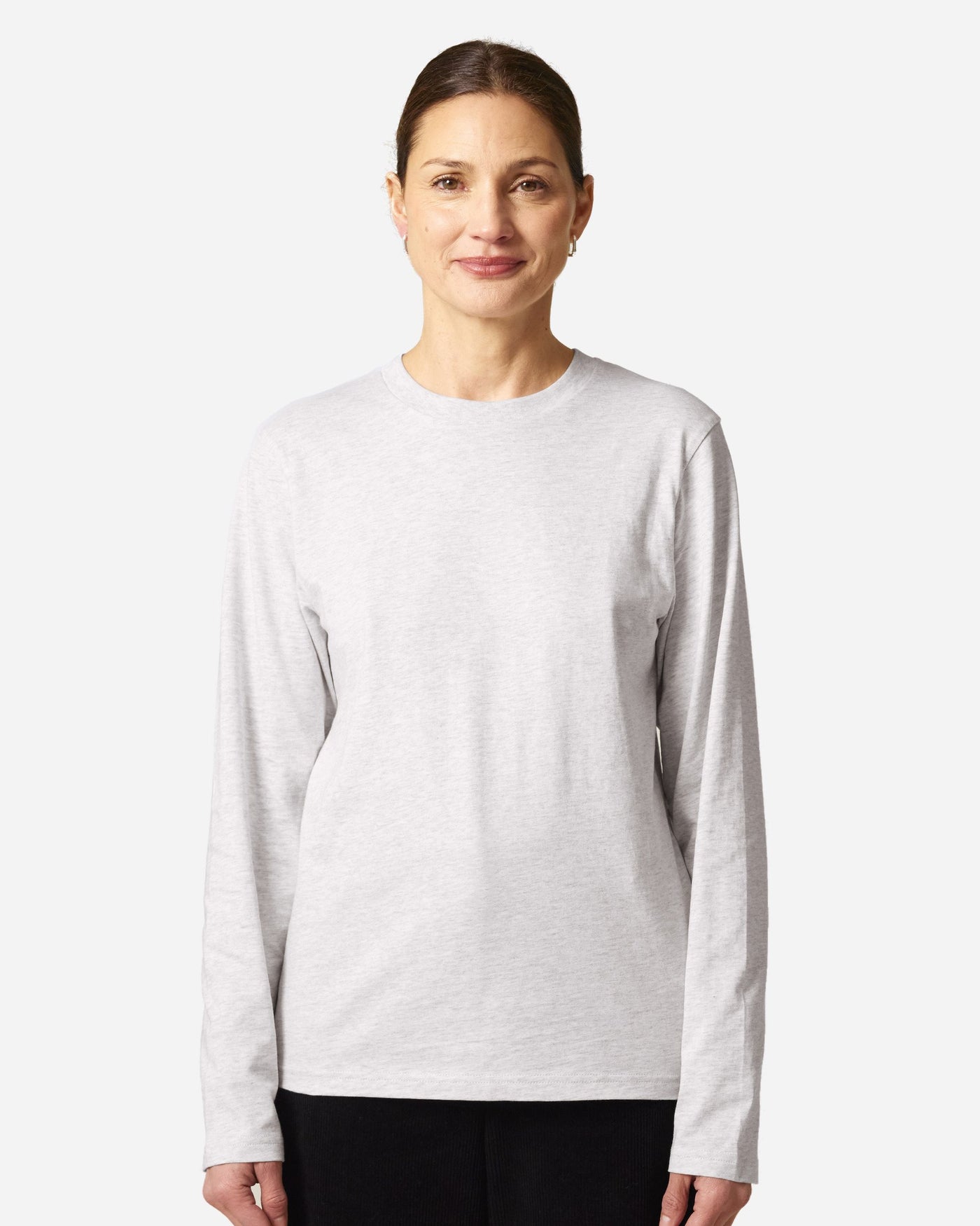 T-shirt unisexe Creator 2.0 Long Sleeve porté, coloris Cool Heather Grey