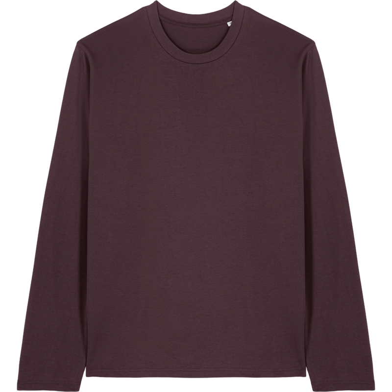 T-shirt unisexe Creator 2.0 Long Sleeve à plat, coloris Red Brown