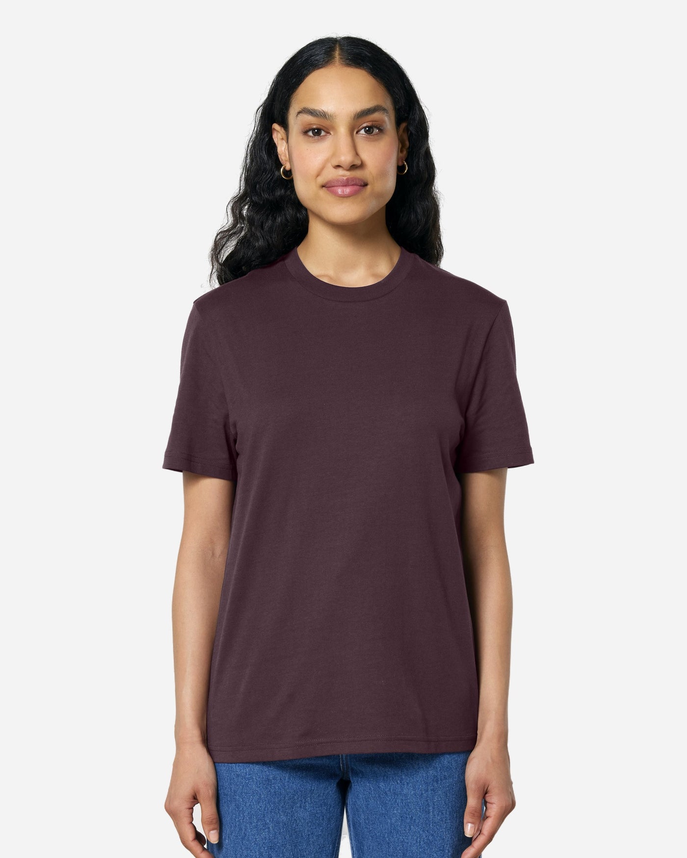 T-shirt unisexe Creator 2.0 Couleurs porté, coloris Red Brown