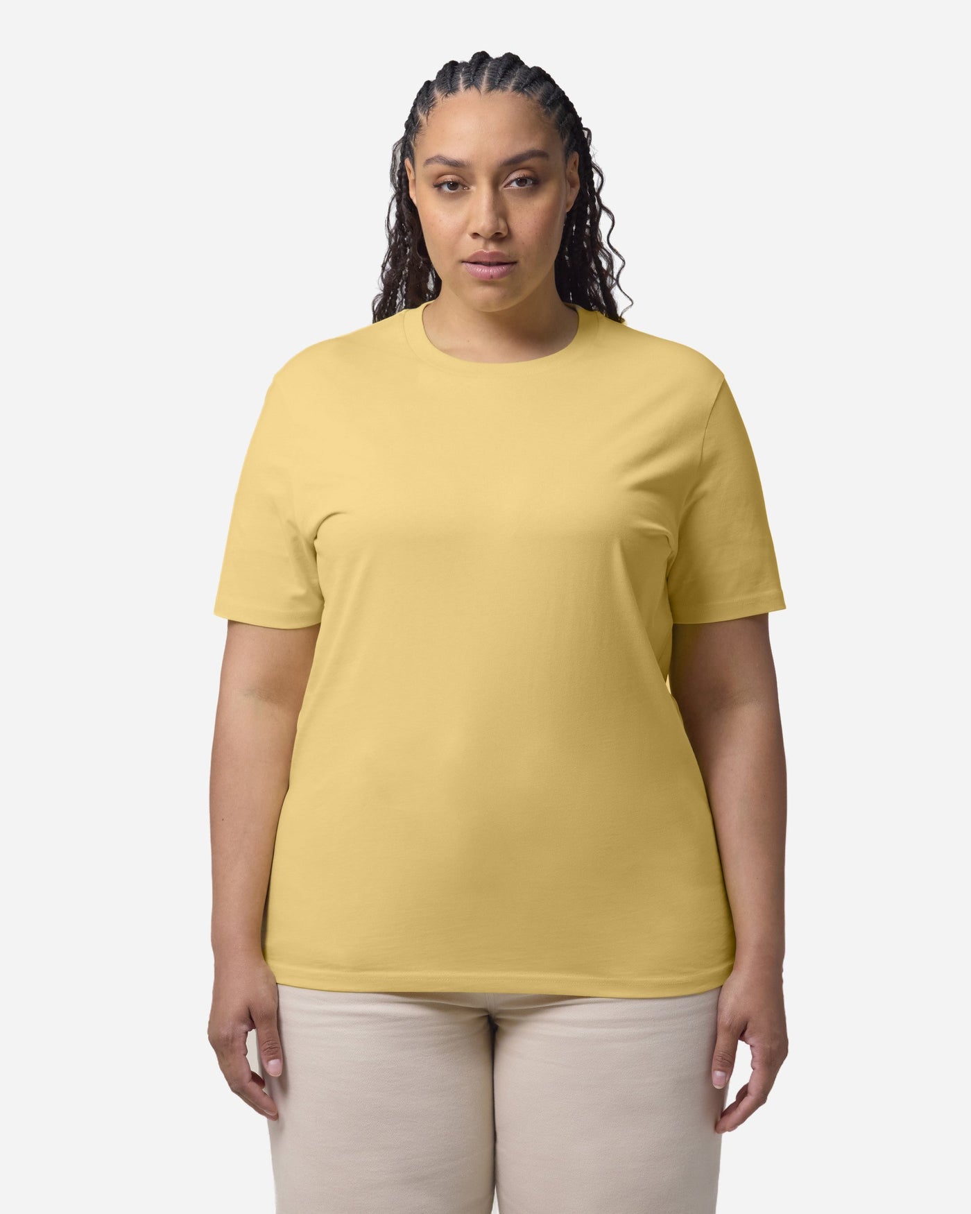 T-shirt Creator 2.0 porté, coloris Viva Yellow