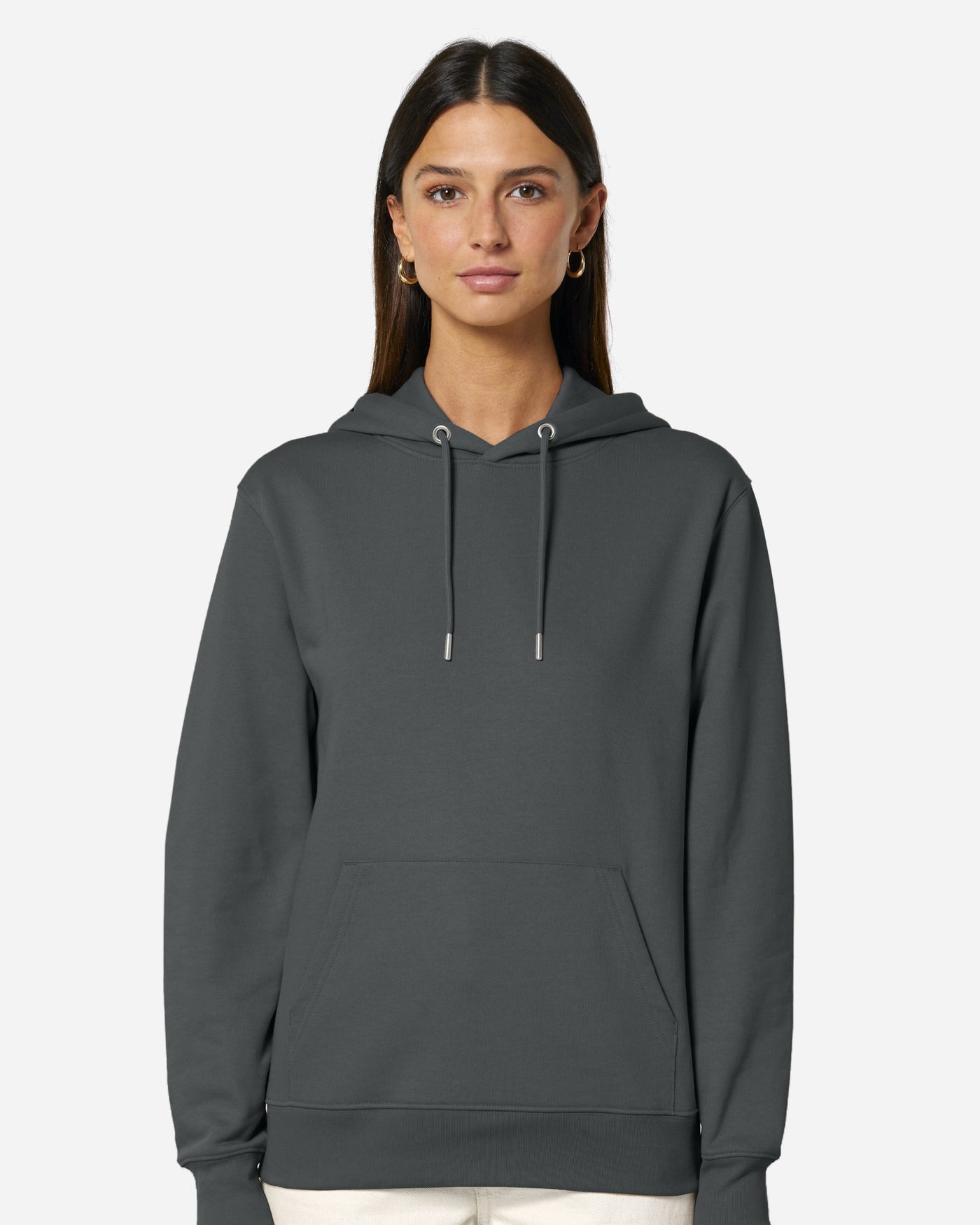 Sweat à capuche unisexe Cruiser 2.0 porté, coloris Anthracite