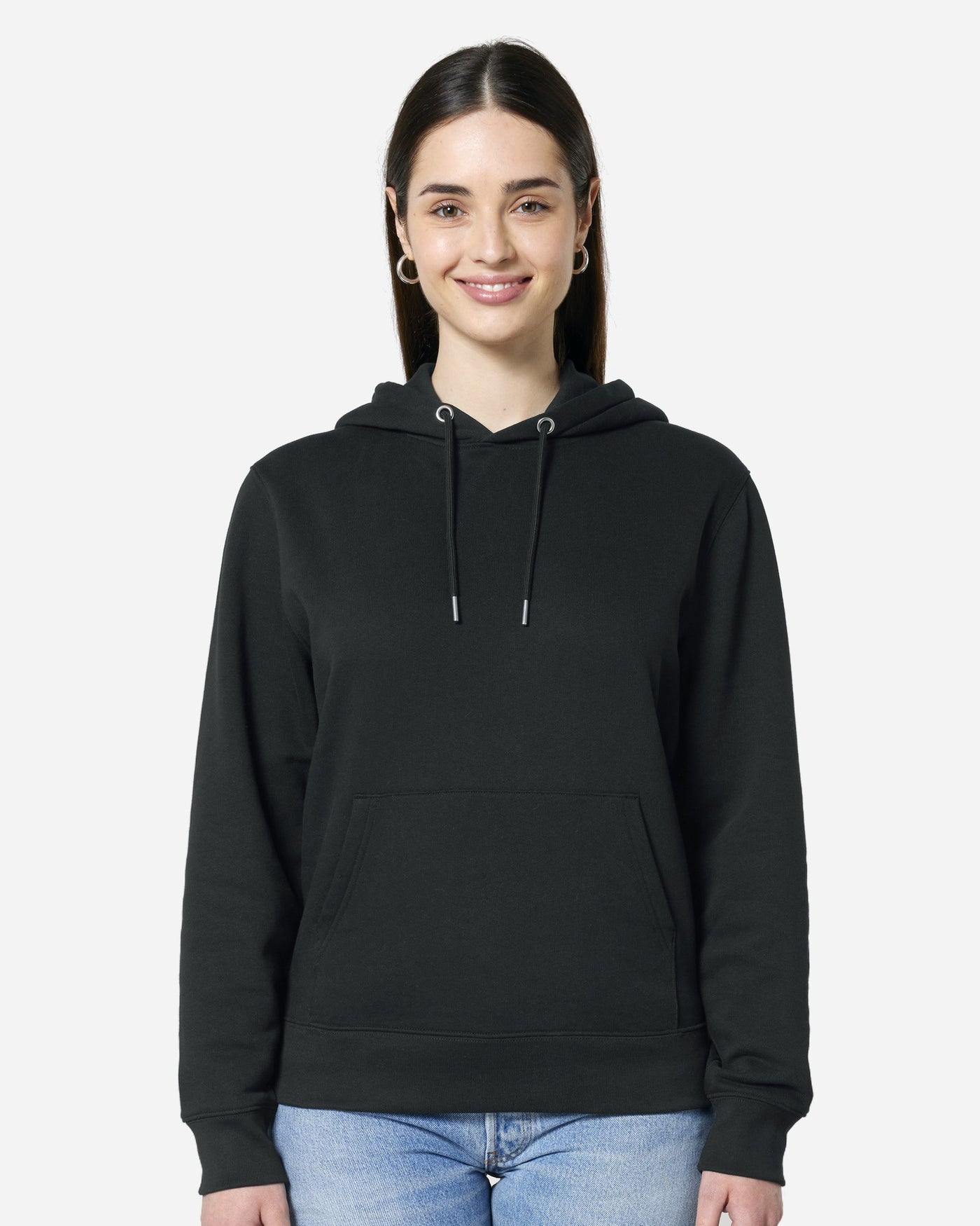 Sweat à capuche unisexe Cruiser 2.0 porté, coloris Black