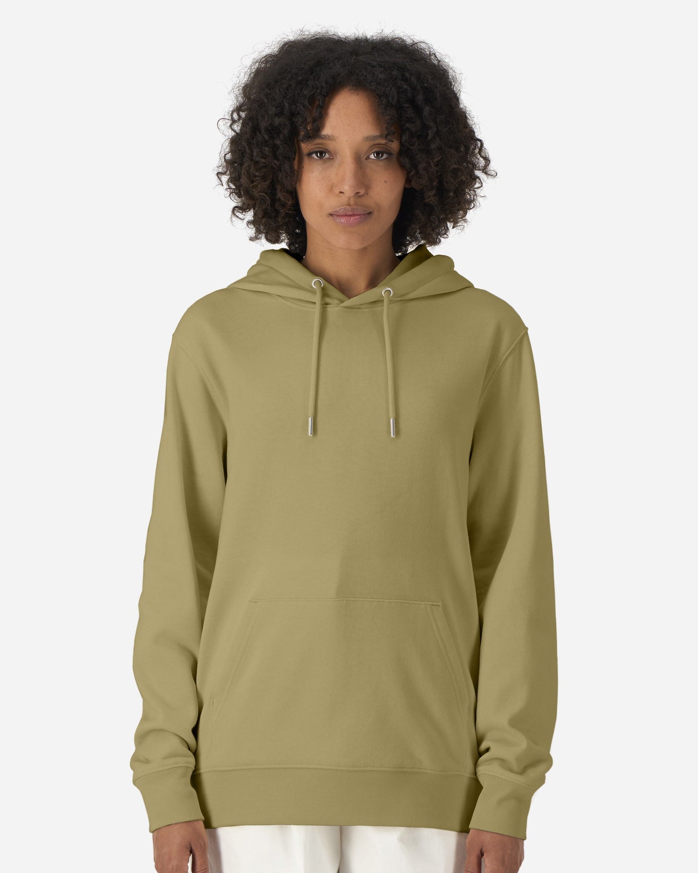 Sweat à capuche unisexe Cruiser 2.0 porté, coloris Faded Olive