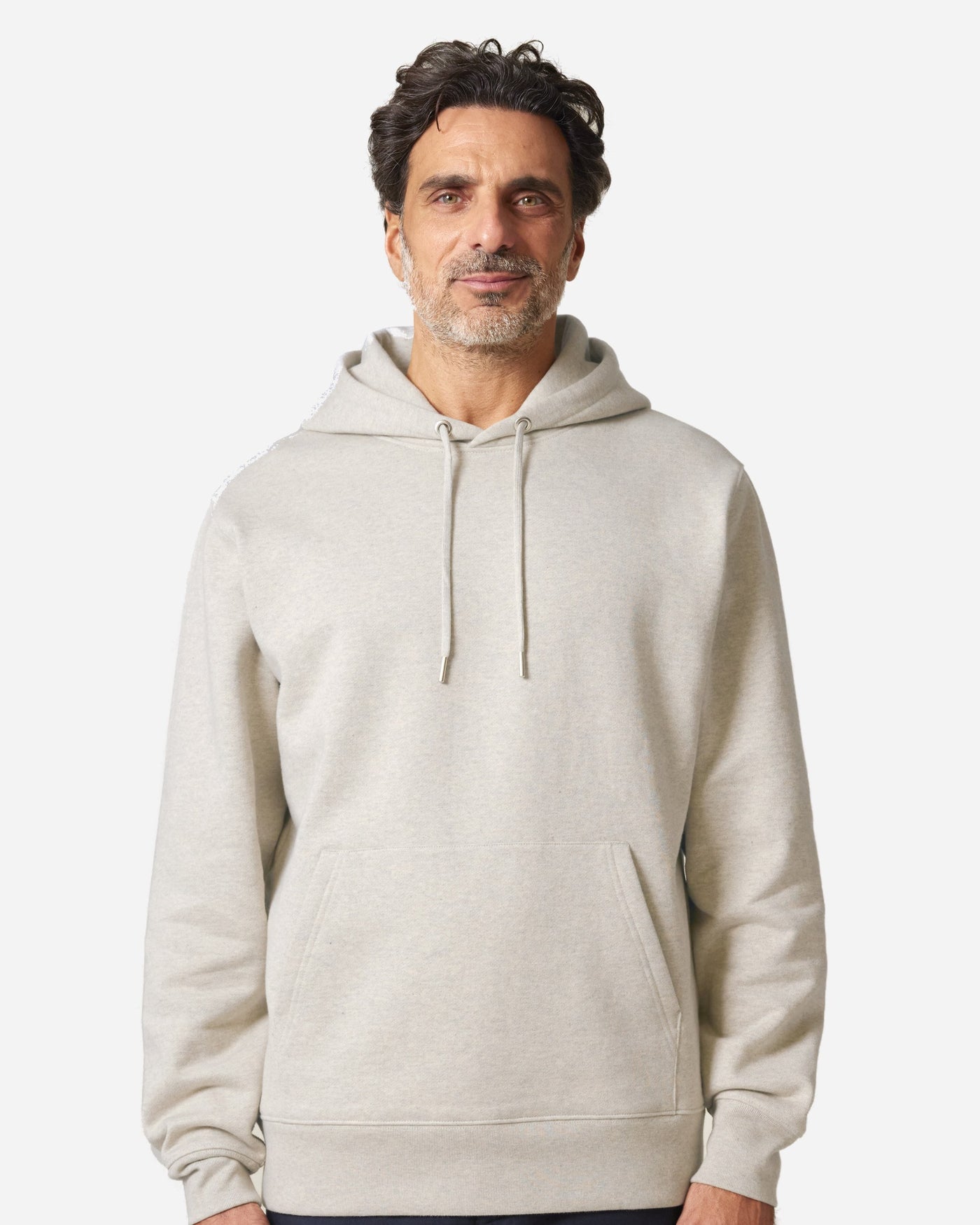 Sweat à capuche unisexe Cruiser 2.0 porté, coloris Heather Haze