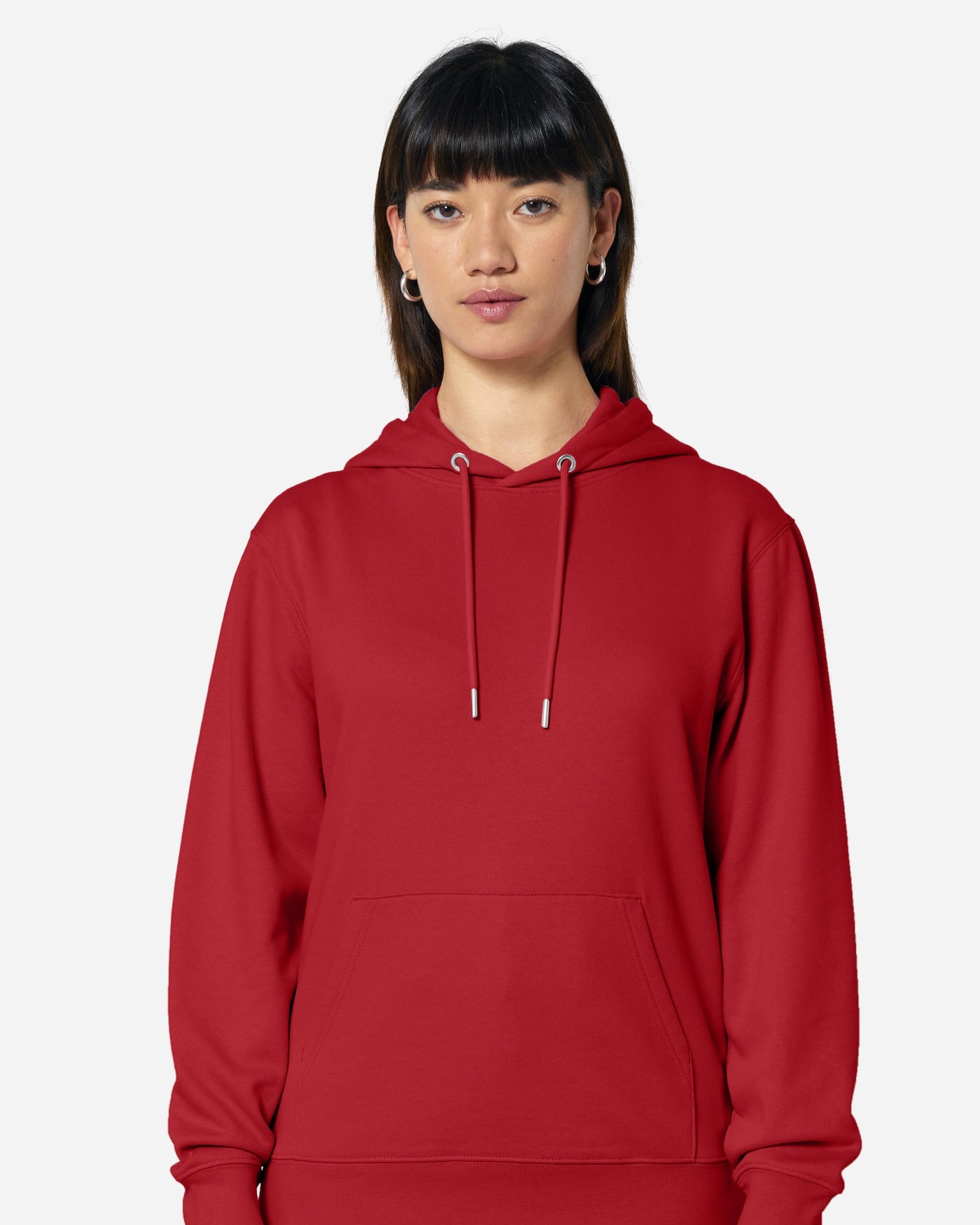 Sweat à capuche unisexe Cruiser 2.0 porté, coloris Red