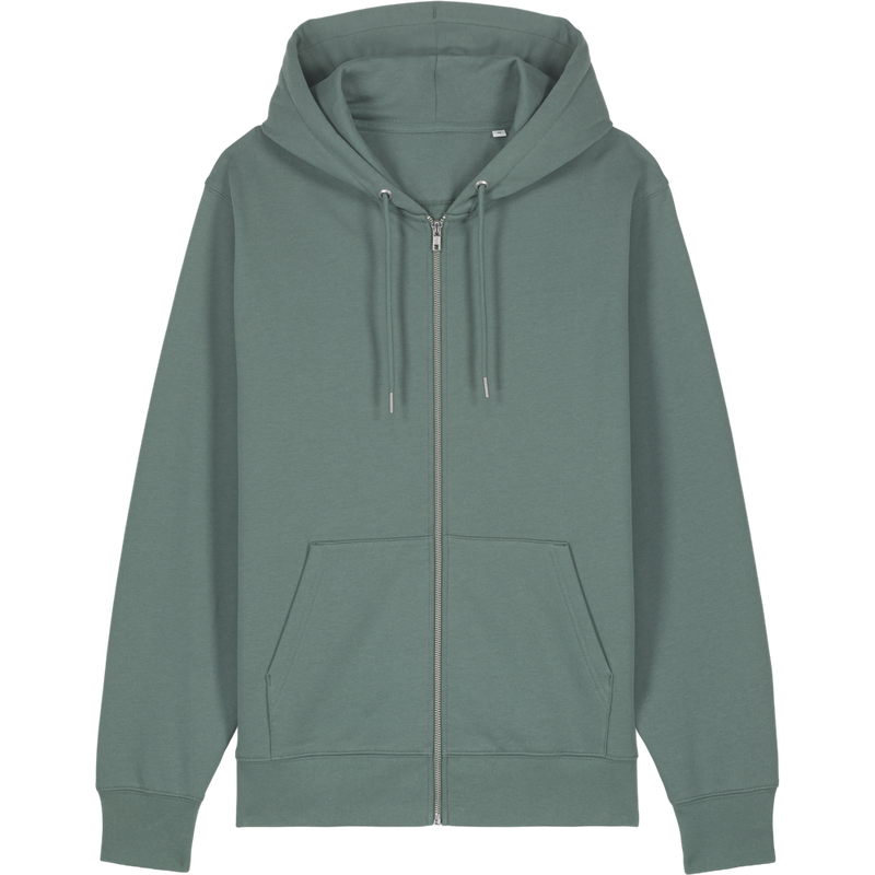 Sweat à capuche zippé unisexe Cultivator 2.0 à plat, coloris Green Bay