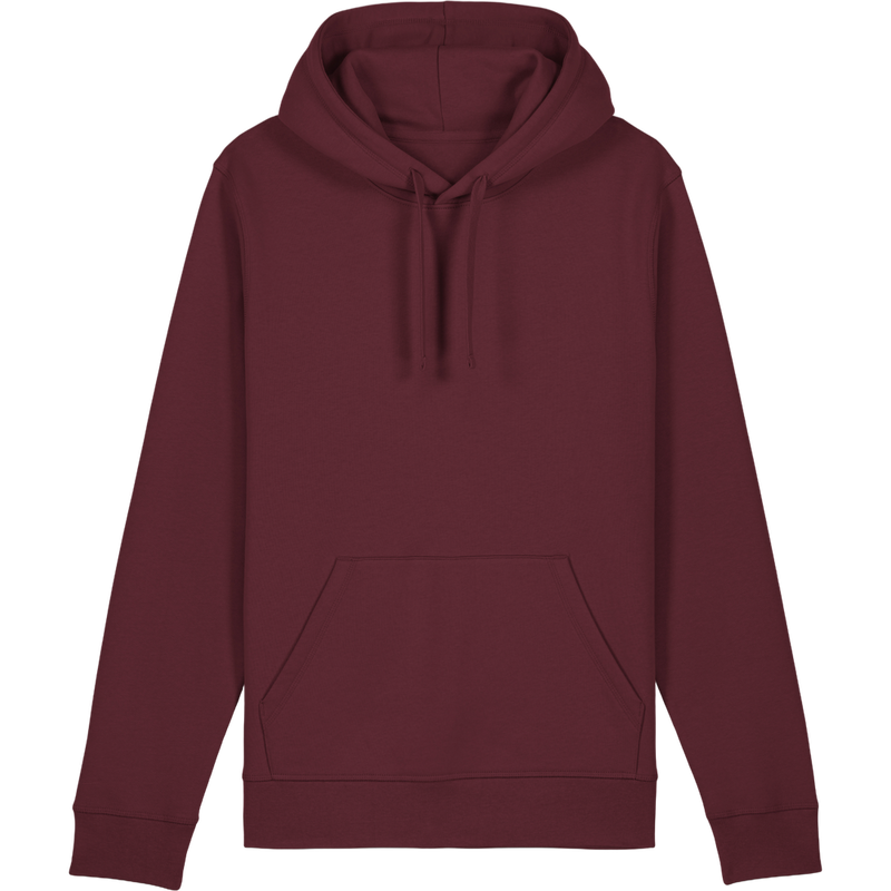Sweat à capuche unisexe Drummer 2.0 à plat, coloris Burgundy